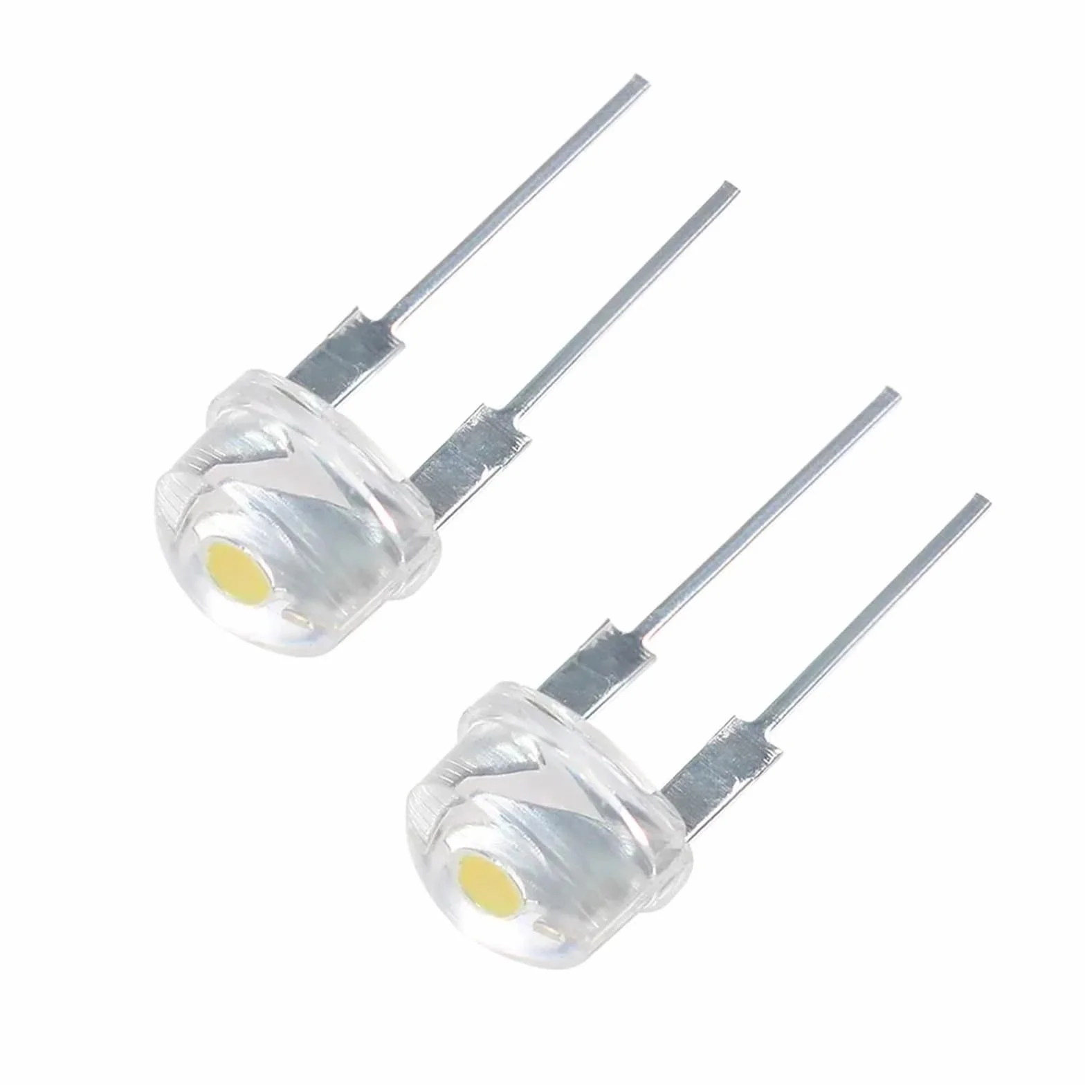 10-50PCS Cappello Di Paglia Led 8mm Blu Verde Rosso Giallo Bianco Bianco Caldo LED Diodo Emettitore Di Luce Super Luminoso F8 0.3W 0.5W 0.75W(20PCS-Green)