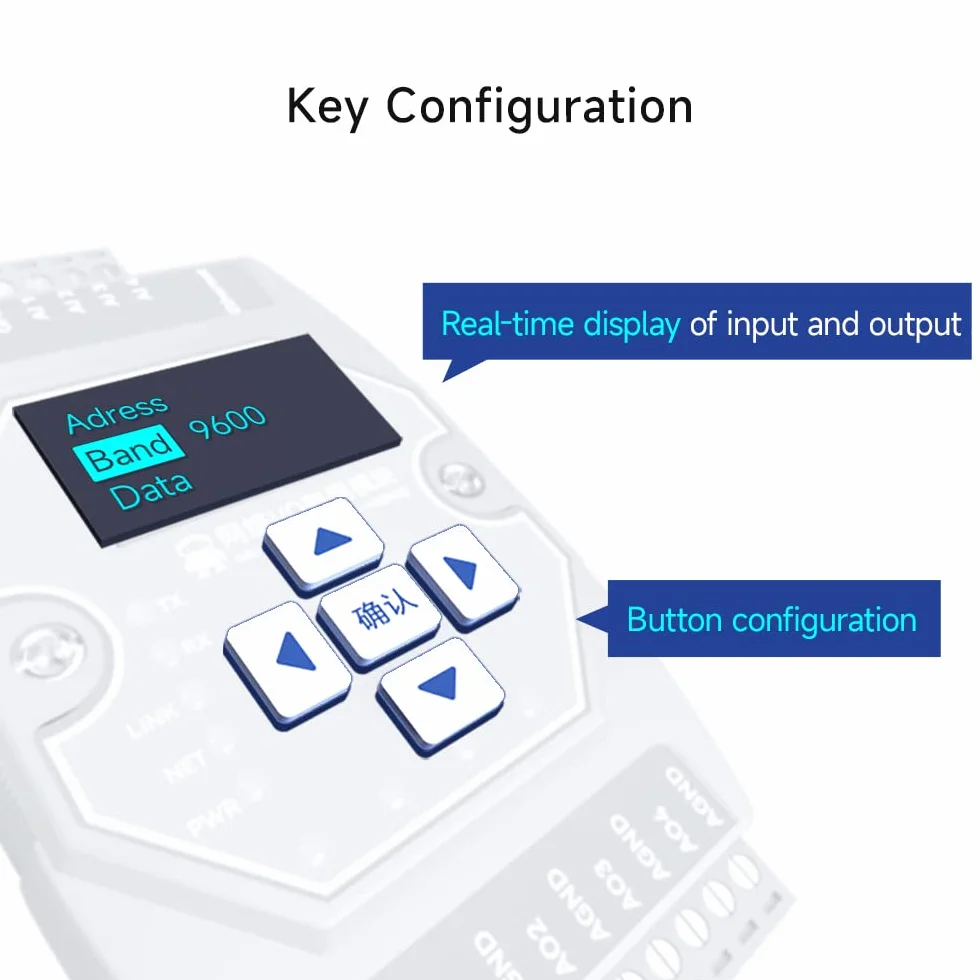 Ethernet I/O Modulo RS485 RJ45 2DI+2AI+4DO ME31-AAAX2240 Supporto Modbus RTU Modbus Gateway, multi IP