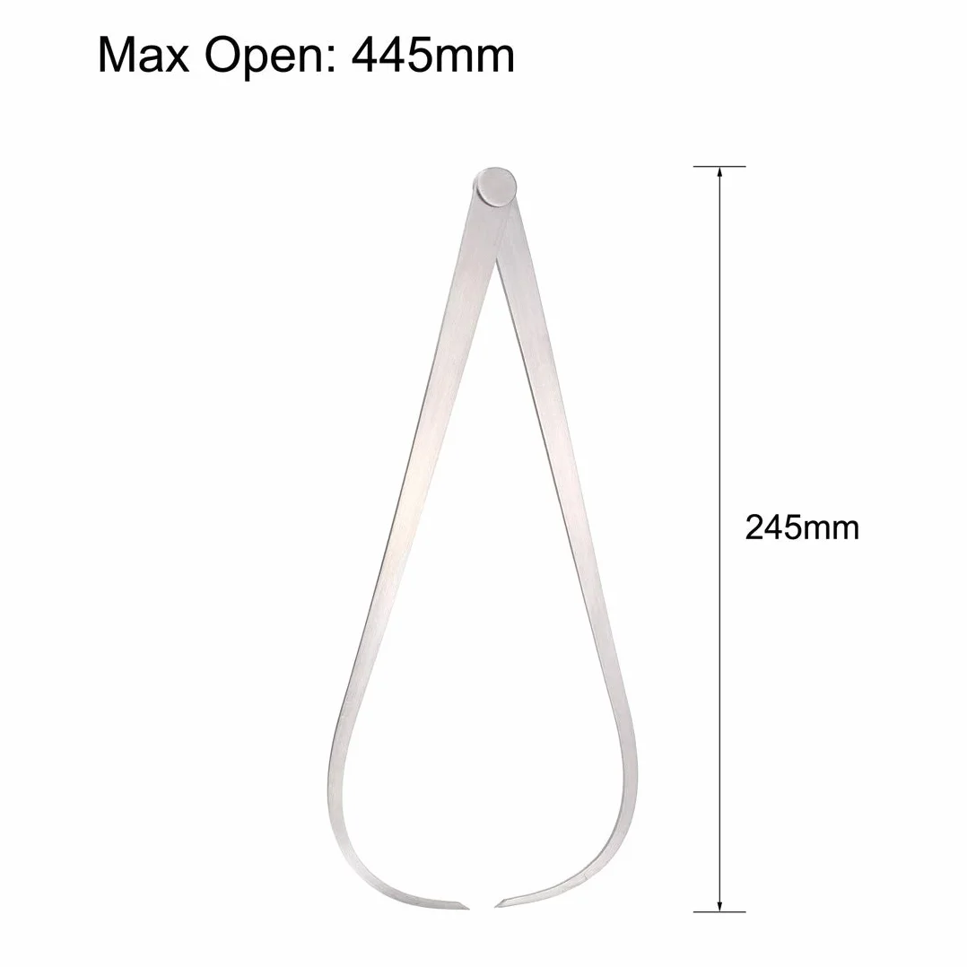sourcing map Calibro esterno 250 mm 10 pollici in acciaio inox strumento di misurazione