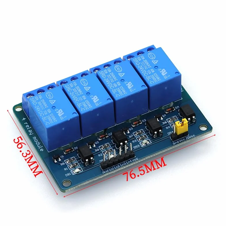 1-10 Pz Javino 5 V 12 V 1 2 4 6 Modulo Relè A 8 Canali Con Uscita A Relè Accoppiatore Ottico 1 2 4 Modulo Relè A 8 Vie For Arduino Disponibile(10 Pcs,4 channel 24V)