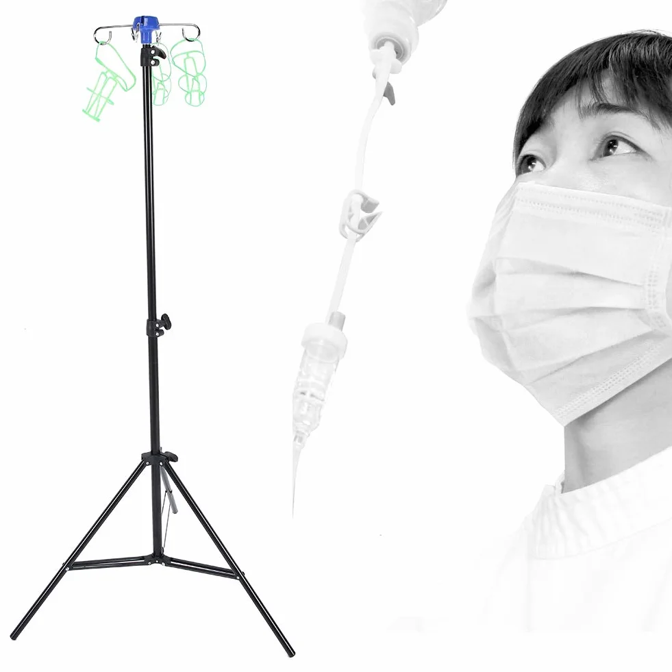 Palo IV, attacco per endovenosa pieghevole, supporto per borsa antigoccia supporto pieghevole portatile per la cura domestica in clinica supporto per infusione