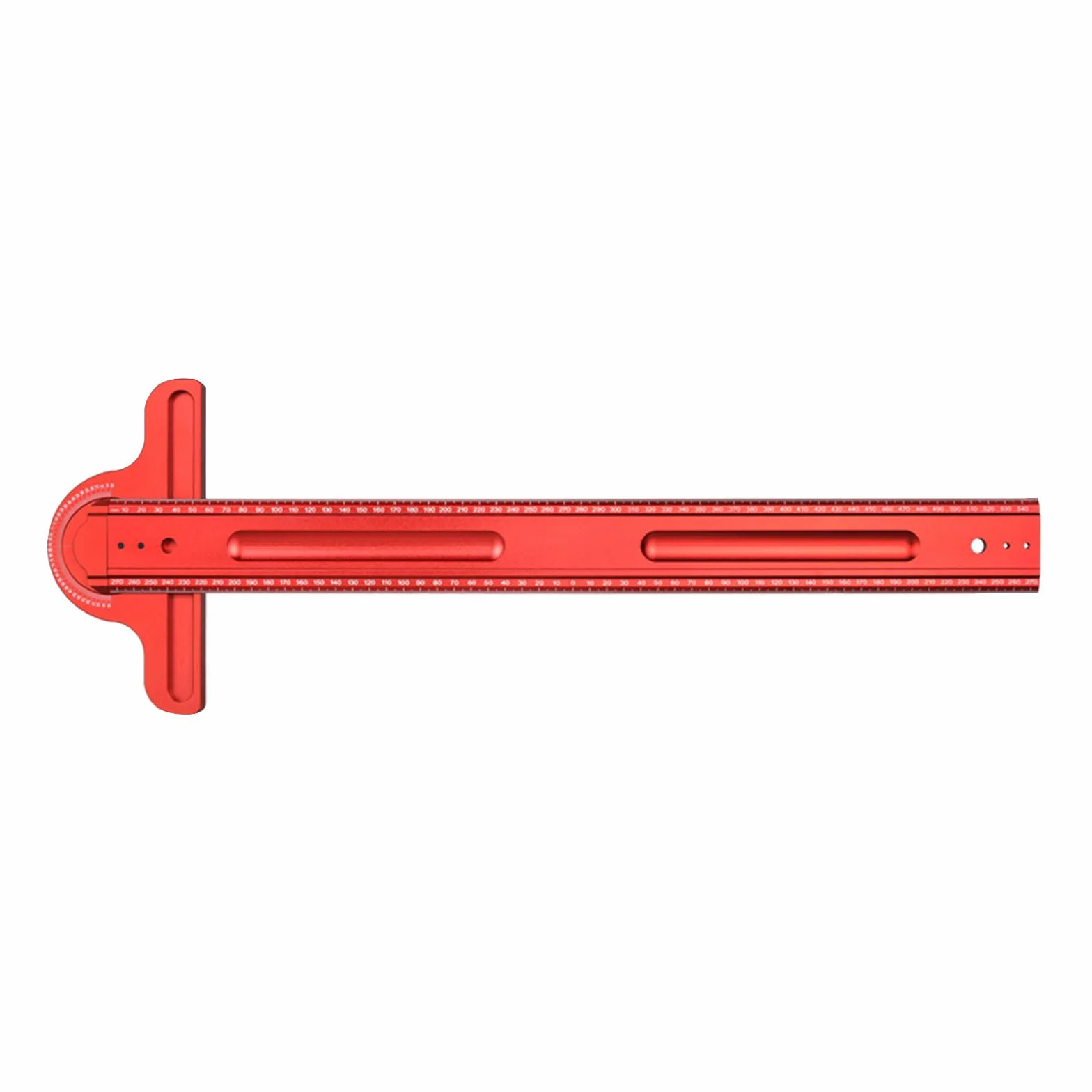 Righello tipo T Alluminio Lavorazione del legno Posizionamento Scriba Calibro quadrato Goniometro regolabile Falegnami Accessorio fai da te Insegnamento scolastico