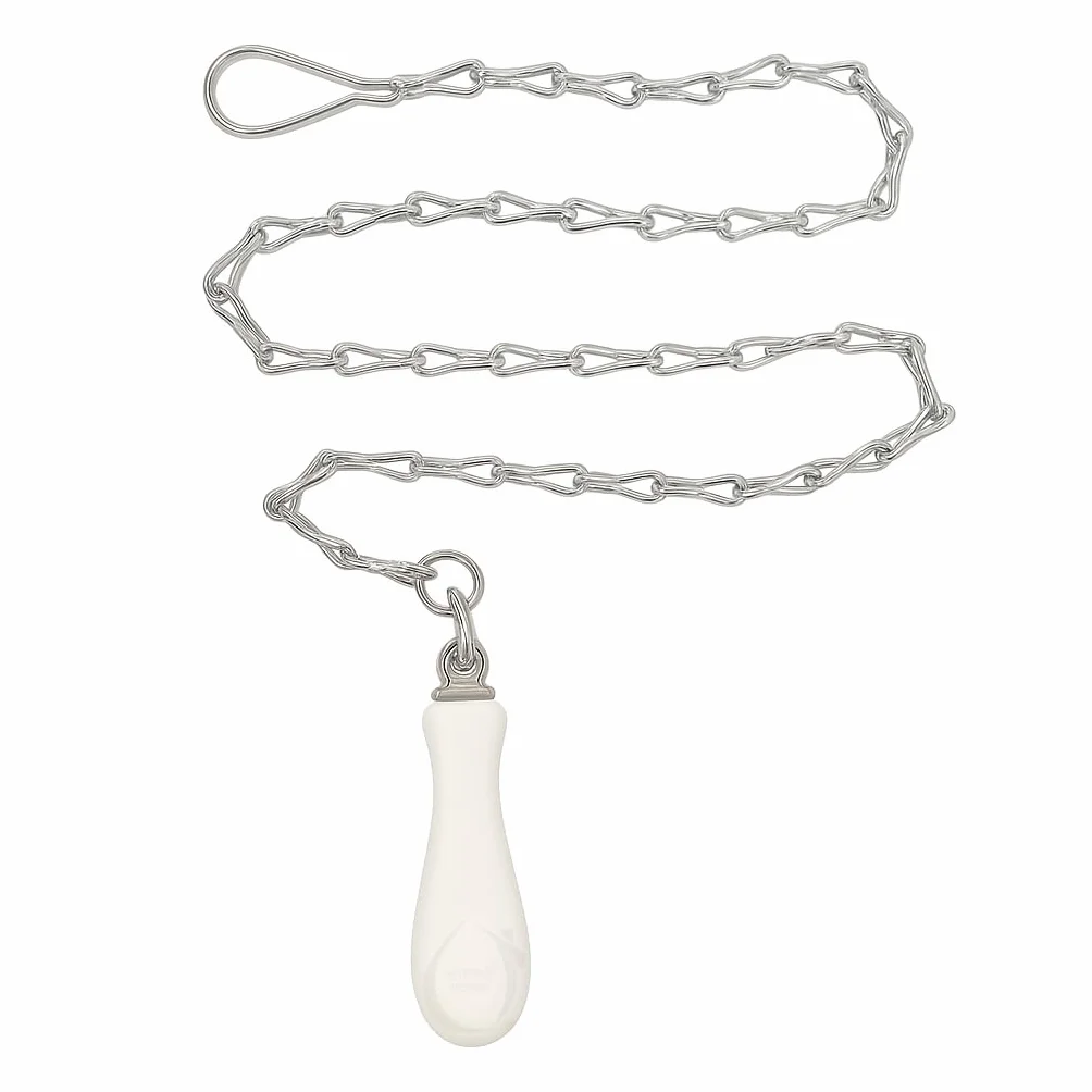Catenella a maglia ovale con Pull in ceramica bianco per cassetta wc alta HYDRO HOME