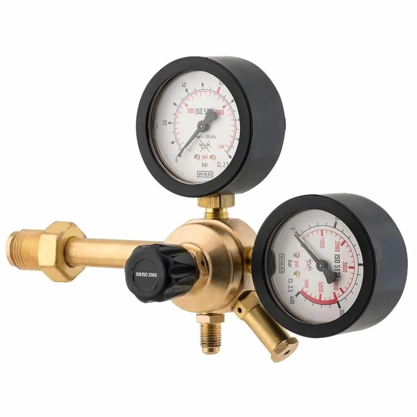 Oxyturbo Riduttore di Pressione per Azoto e Gas Compressi, con Valvola di Sicurezza e Doppio Manometro Ingresso/Uscita, Regolatore Professionale per Hvac e Refrigerazione