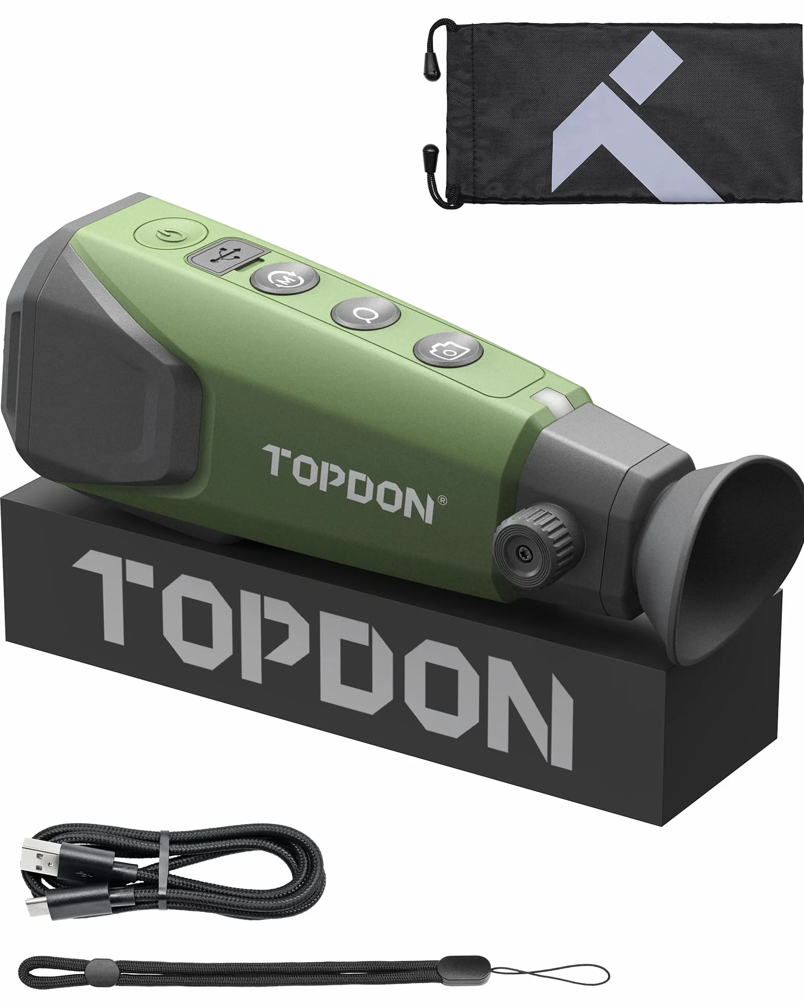 TOPDON Monocular termico TS004, 320x240 Termocamera con 13mm Obiettivo, 50Hz, 32G RAM, durata della batteria di 11 ore, per esplorazione all'aperto, osservazione della fauna selvatica, caccia