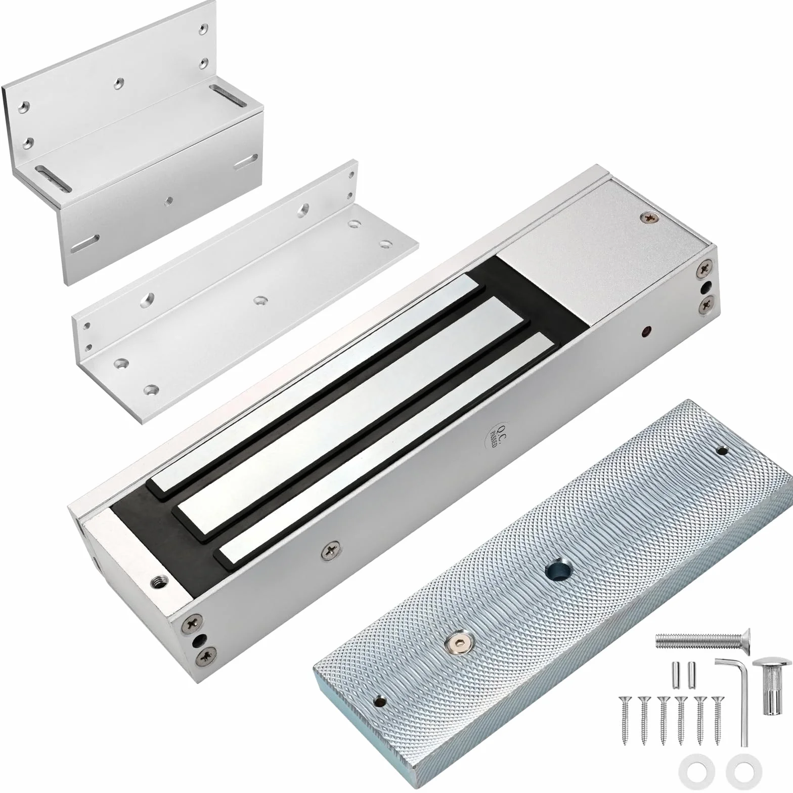 Mag Lock 500KG / 1200LB di Holdings Force elettromagnetico commerciale serratura 12 V, indicatore LED quando chiuso opzioni NO/NC, per sistema di controllo accessi con staffe L & Z