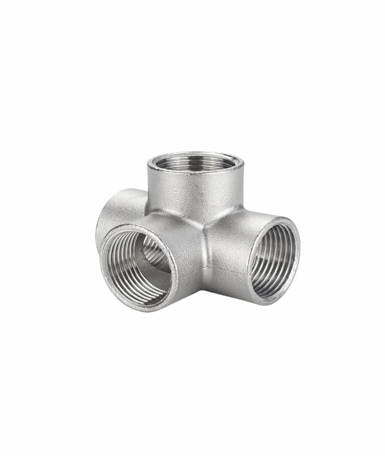 Generico BS * T in acciaio inossidabile 304 filettato femmina a 3 vie/4 vie/5 vie T a croce tipo raccordo for tubi 1/4" 1/2" 3/4" 1" 1-1/4" 1-1/2" 2" 1 PZ(4way DN50)