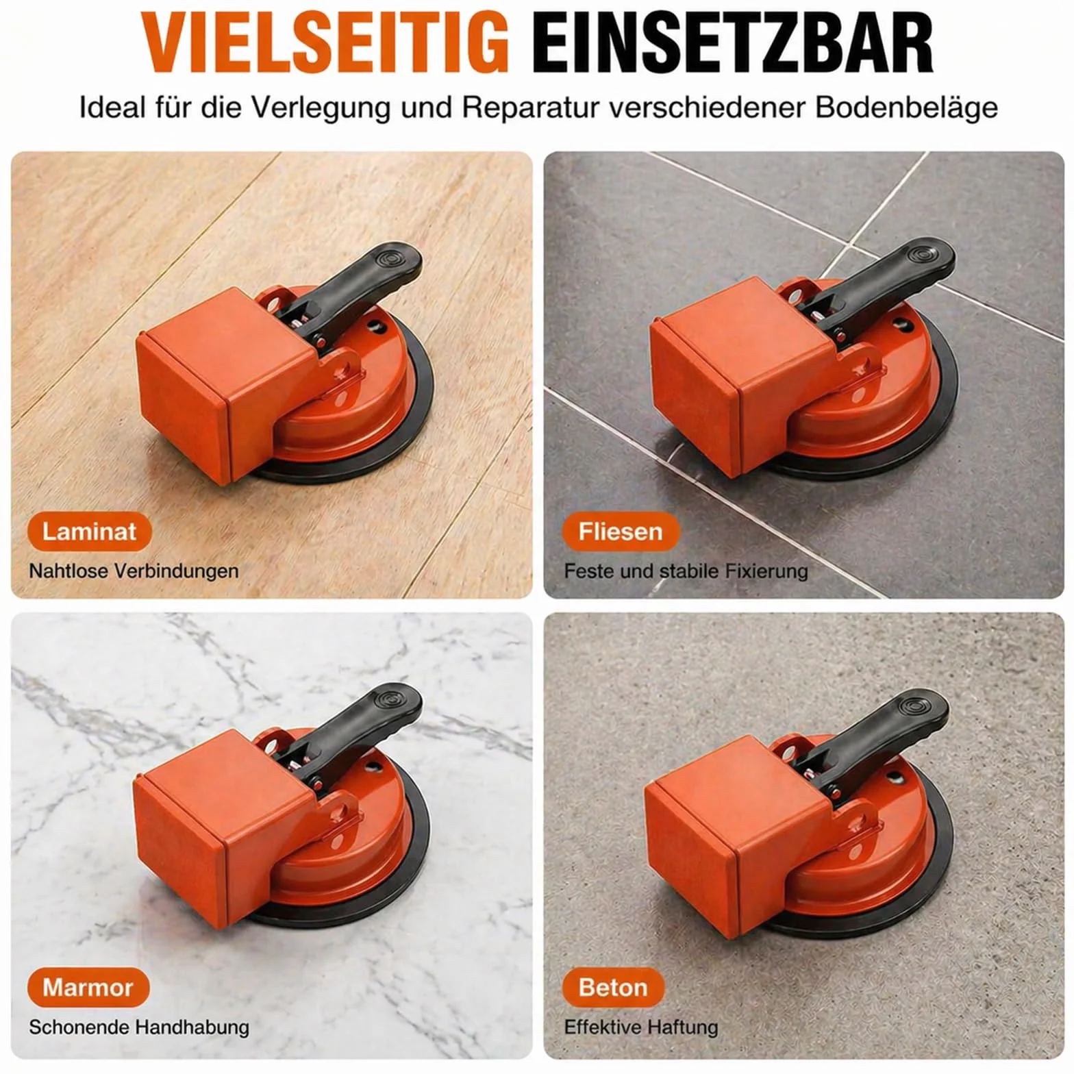 Utensili per pavimenti in laminato, strumento per riparare i giunti del pavimento con ventosa, strumento per fissare gli spazi del pavimento con un martello di gomma, strumento di aspirazione