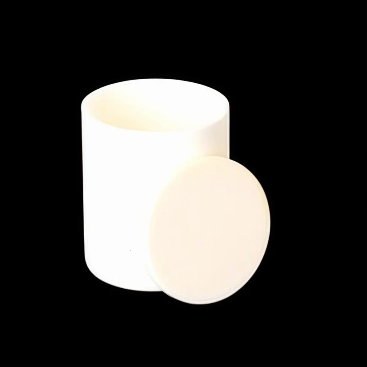 High-Density Alumina Cylindrical Moulds with Lid - 0.8 to 70ml Melting Crucible for Industrial and Laboratory Use(16 x 20mm x 3)