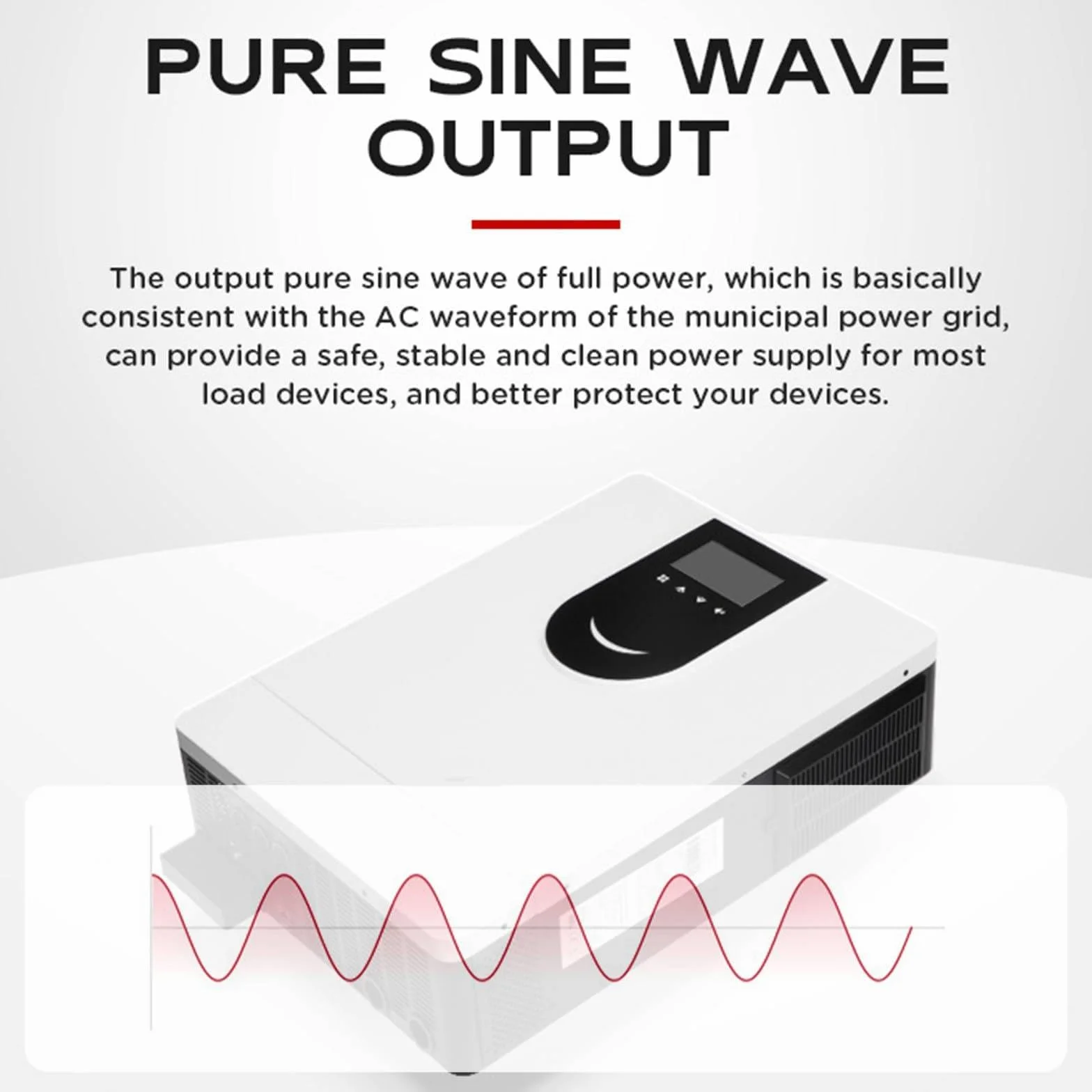 Inverter Solare Ibrido (1,0-10,2 KW), Inverter A Onda Sinusoidale Pura 12 V 24 V 48 V, Caricabatterie Inverter Ibrido Fuori Rete, Con Regolatore Di Carica Solare MPPT 40/80/120/160 A,DC12V-1.0KW