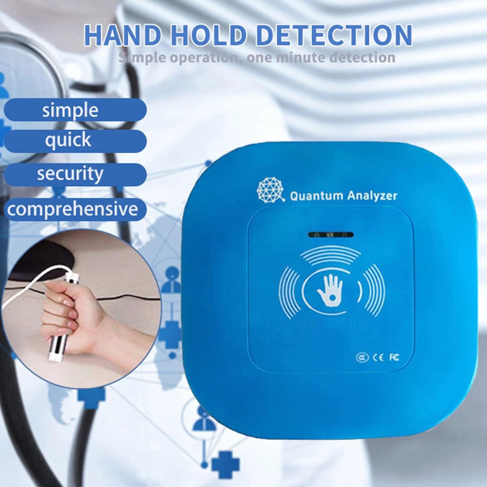 Qantum Analyzer - 52 Reports, Quantum Magnetic Resonance Analyzer, Hand Touch Quantum Body Analyzer for Sub-Health Test, Multi Language, Sub-health Body Detector for Travel Home
