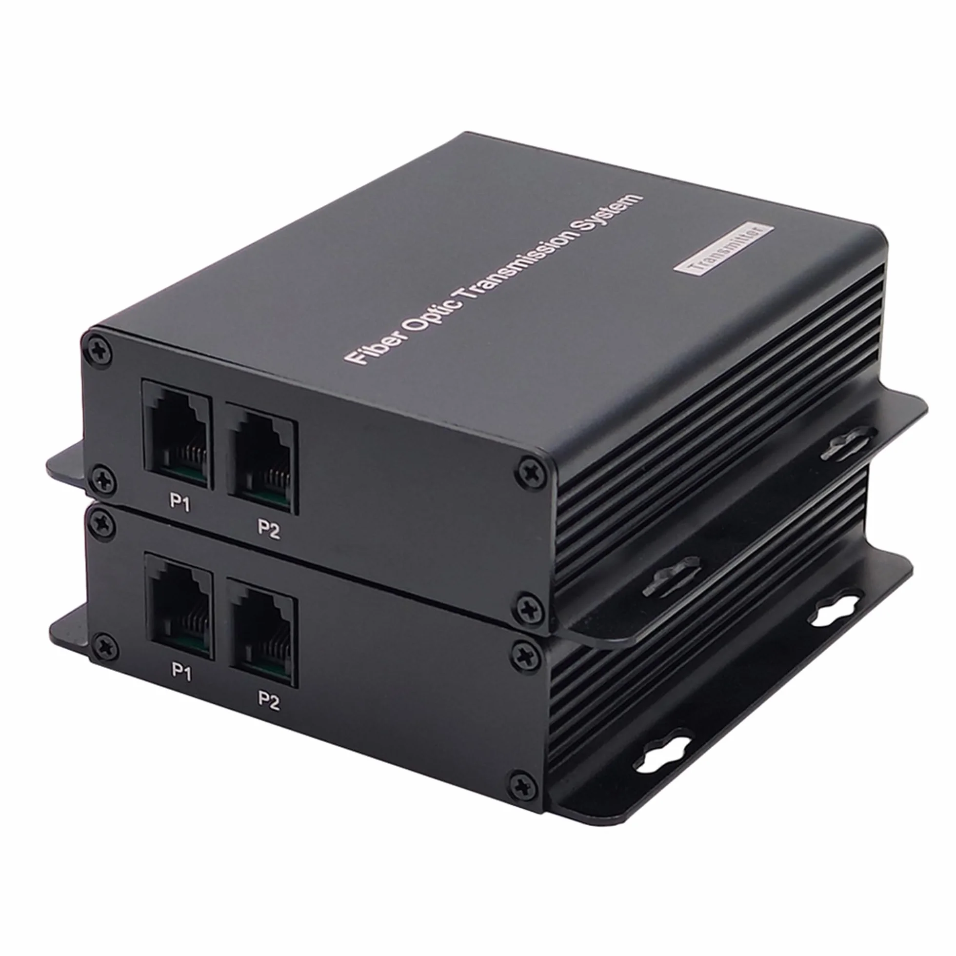 2 porte POTS telefoni e rete Extender su fibra ottica A Set, PCM Phone RJ11 RJ45 a fibra ottica, ST ottica monomodale 20 km multimodale 500M, supporto chiamato id, anello e fax
