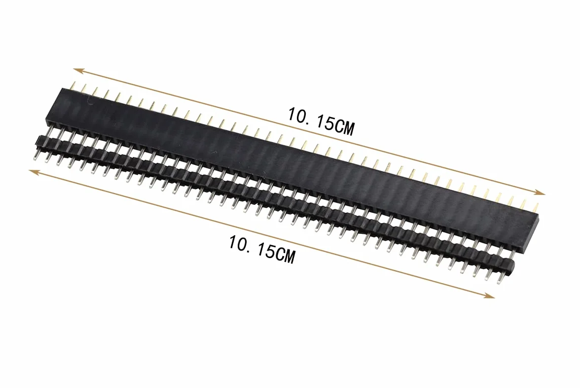 40PZ 2,54mm Rompere il circuito stampato della scheda PCB Testata maschio e femminile Kit connettore intestazione pin a fila singola per Prototype Shield (20 pz femmina + 20 pz 40 pin maschio)