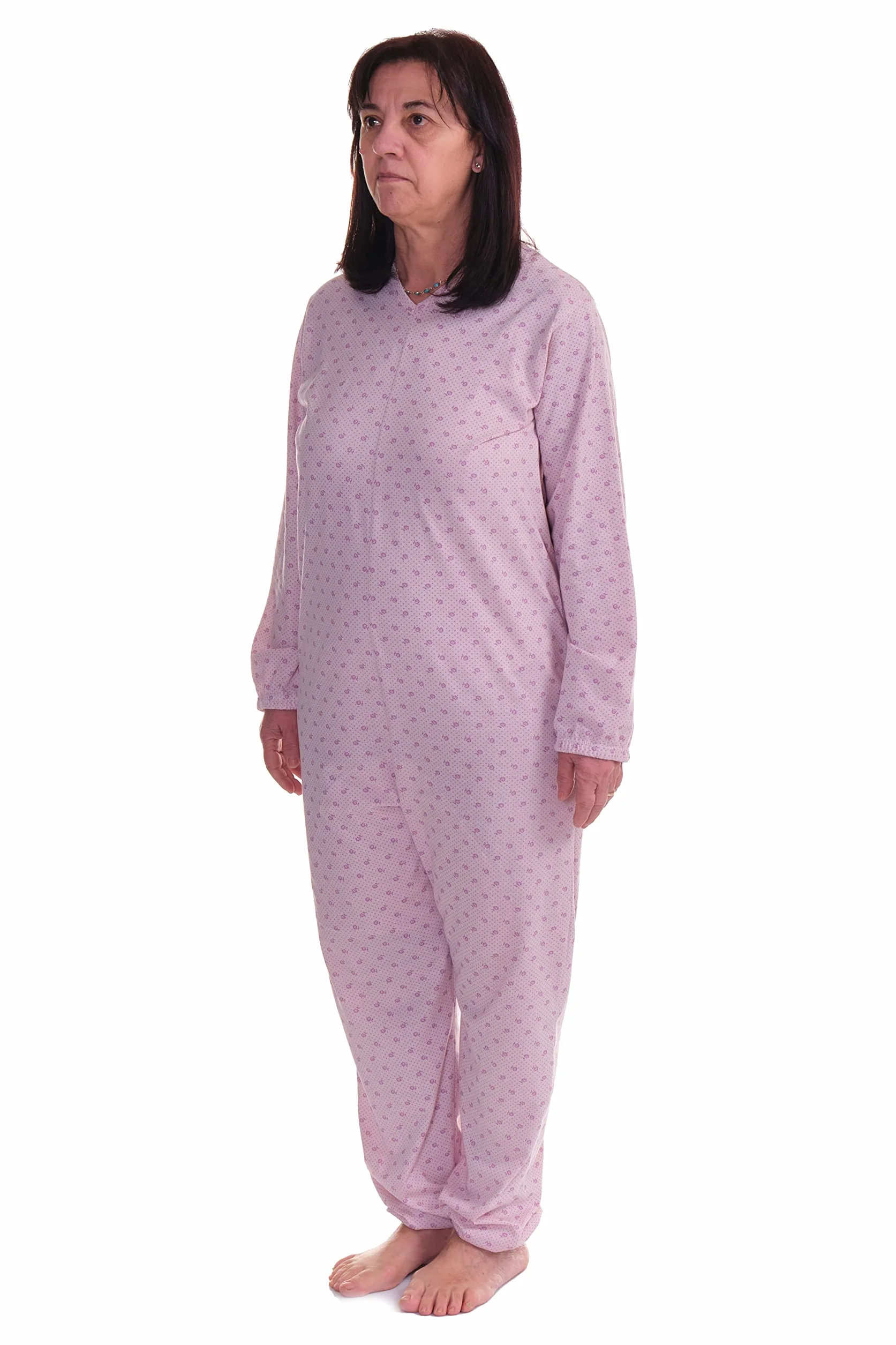 FERRUCCI COMFORT Pigiama Tutone Sanitario serenità Manica Lunga 1 Cerniera/Zip Dietro Schiena Estivo