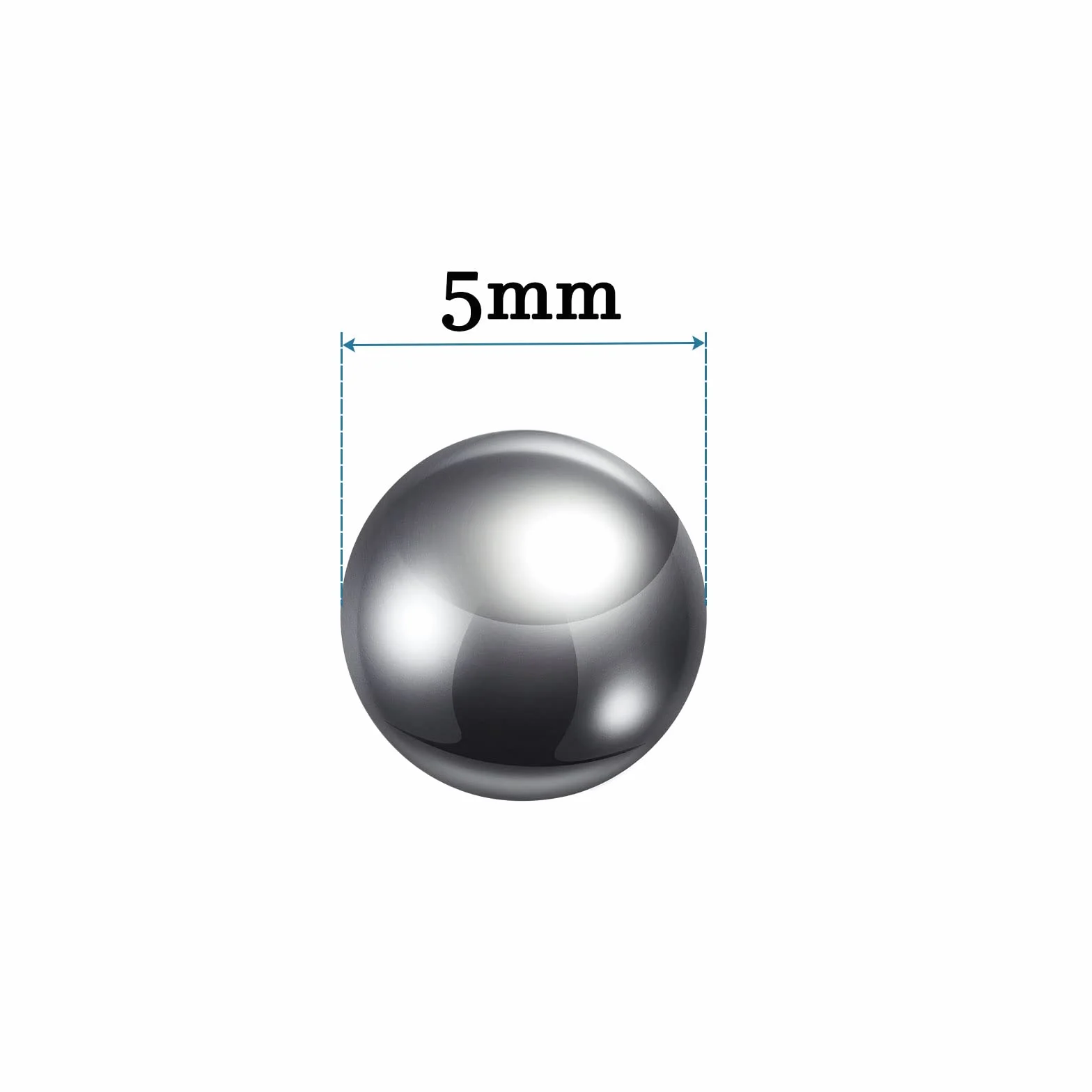 QUARKZMAN 5mm Sfere per Cuscinetti x 50pz 316L Acciaio Inox G100 Precisione