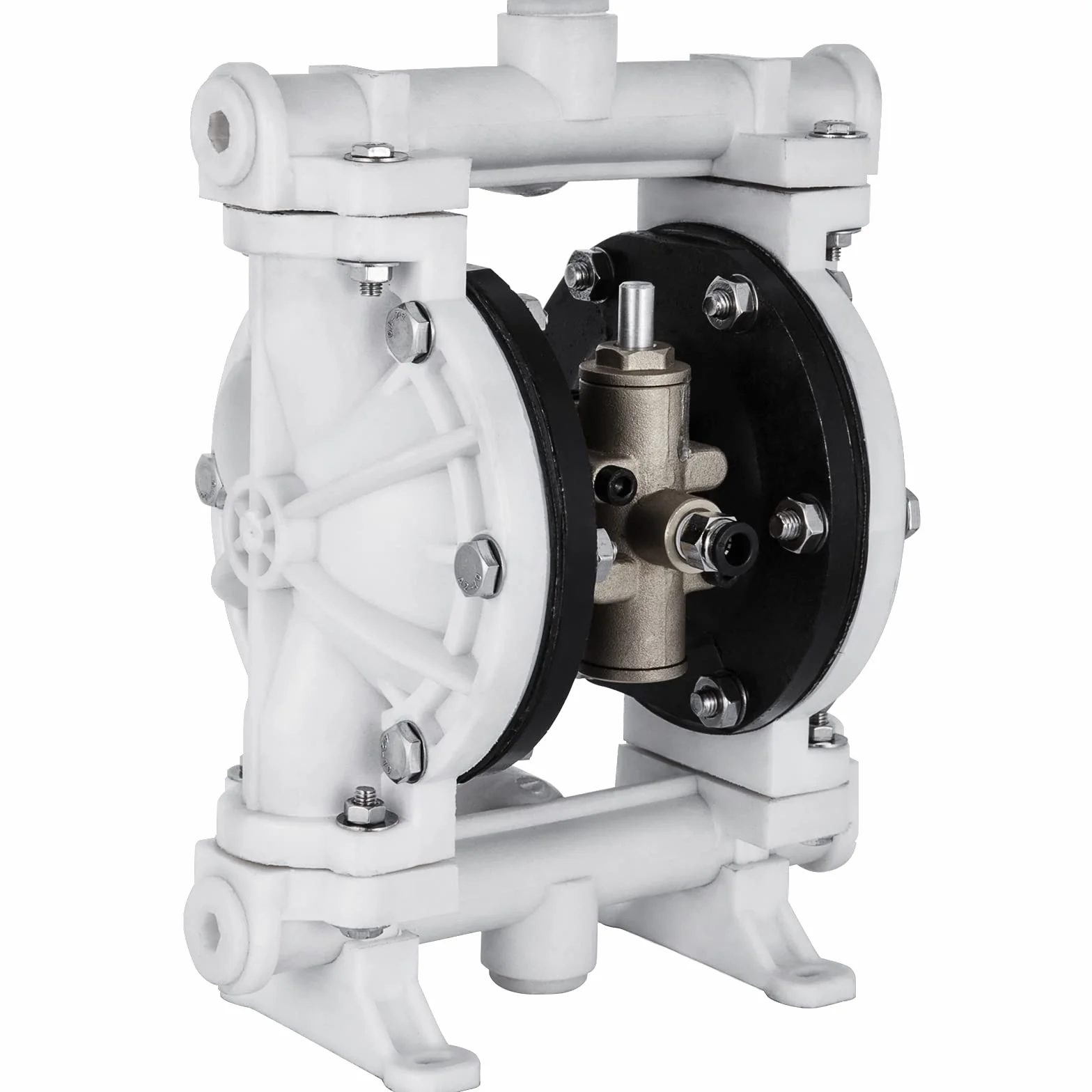 VEVOR Pompa pneumatica a doppia membrana, ingresso e uscita 12,7 mm, 13,2 GPM e max 120 psi, pompa di trasferimento pneumatica con membrana in PTFE per benzina, gasolio