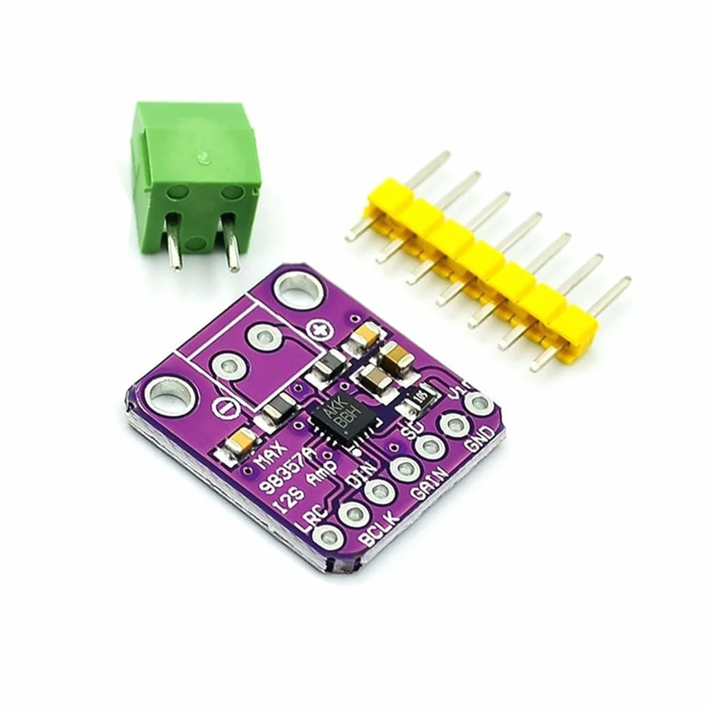 Hailege 3pcs MAX98357 Classe D Scheda amplificatore audio I2S 3W DAC Decoder Breakout Modulo Filterless Audio AMP Scheda