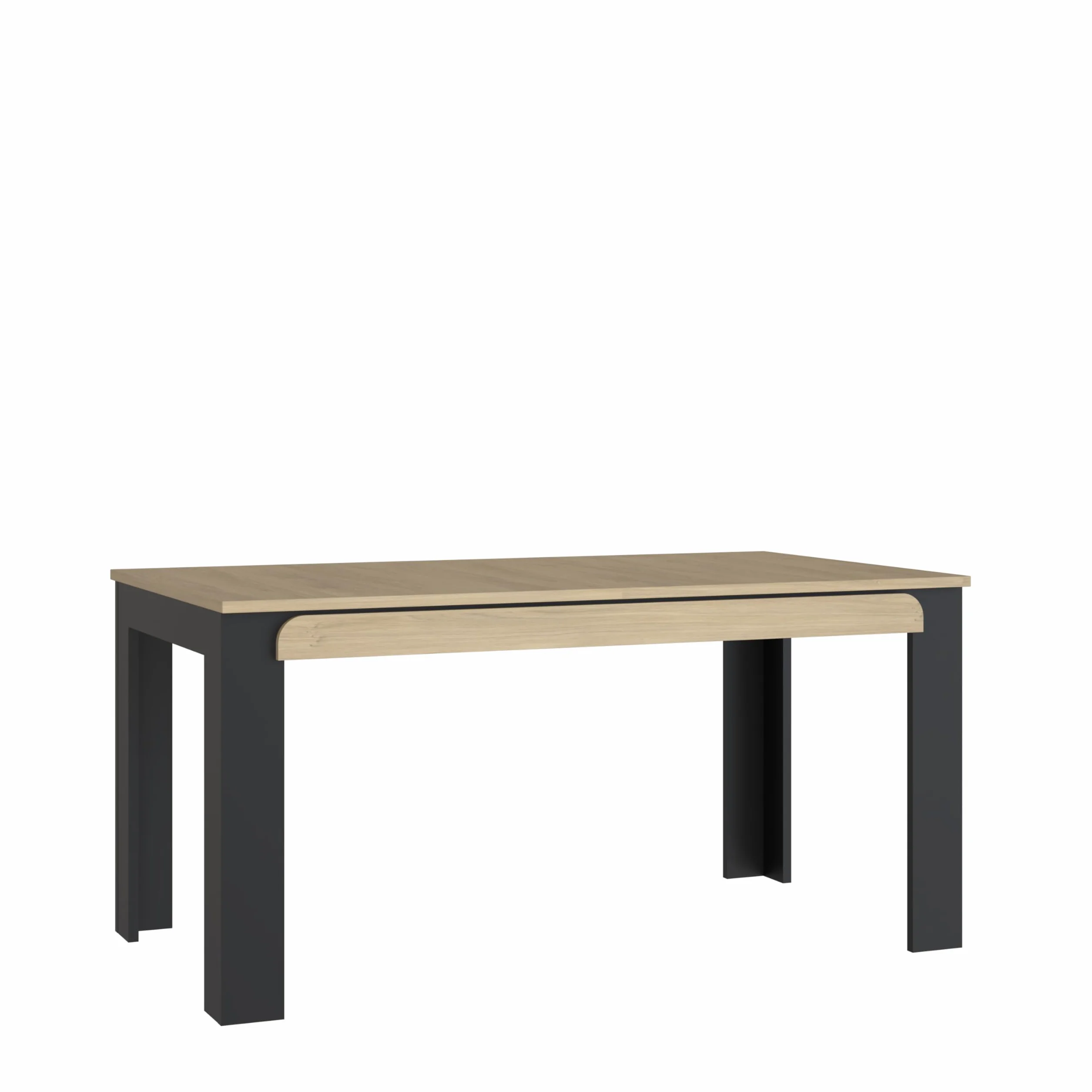 AVANTI TRENDSTORE - Sedrina - Tavolo moderno per sala da pranzo con funzione estraibile in legno laminato di colore denver oak, allungabile fino a 206,6 cm. Dimensioni: LAP 160-206,6x78,2x90,2cm