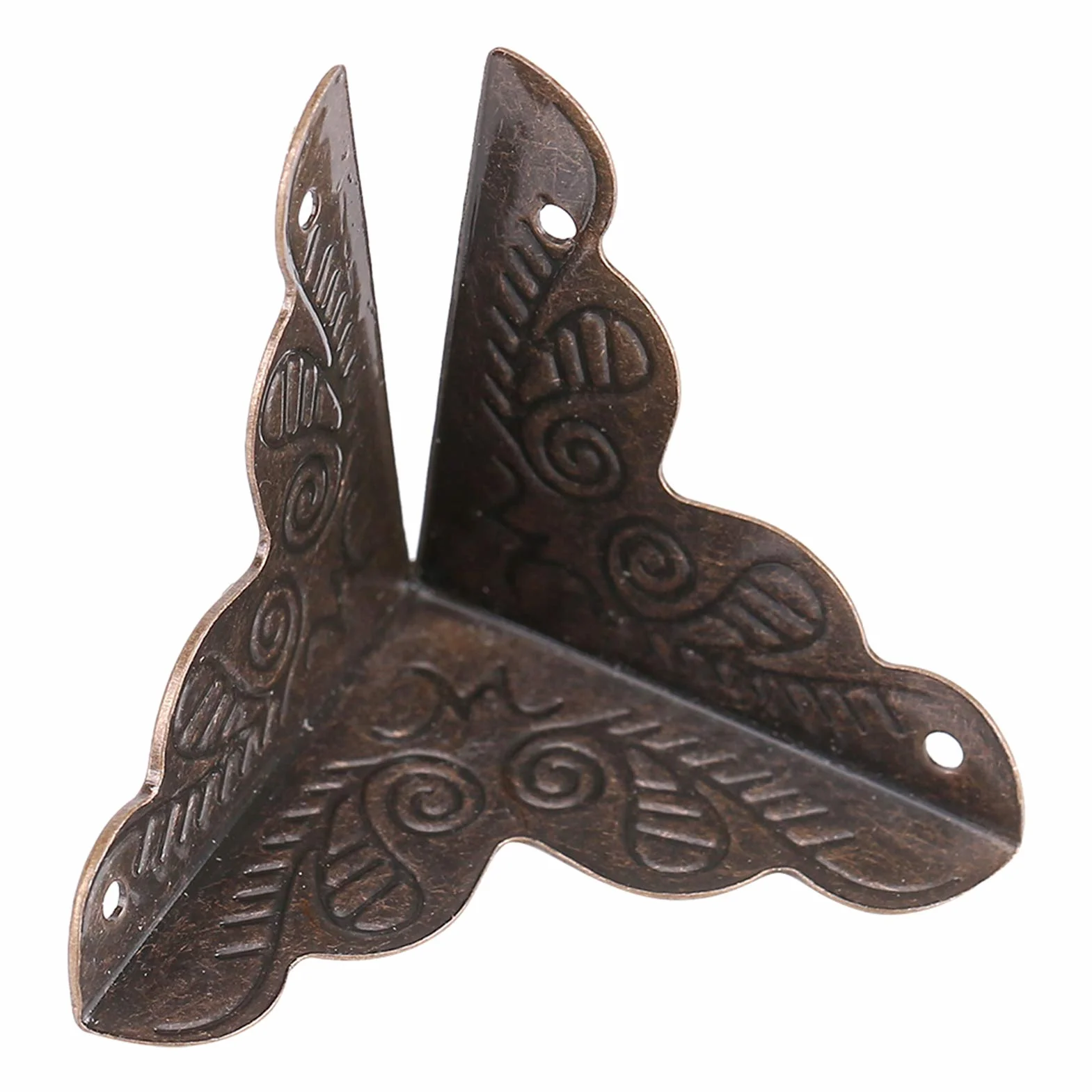 Yosoo Protezioni Decorative per Angoli in Stile Vintage, Bronzo, 12 Pezzi con Viti, per Scatola di Legno