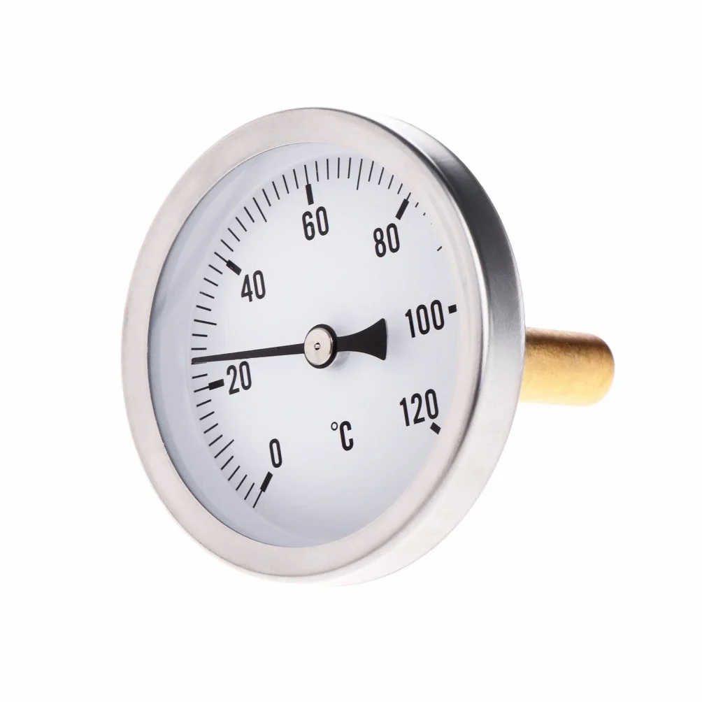 Termometro per Acqua, Termometro Orizzontale Quadrante Indicatore di Temperatura in Alluminio Misuratore per Acqua Liquida 63 mm Misuratore Leggero