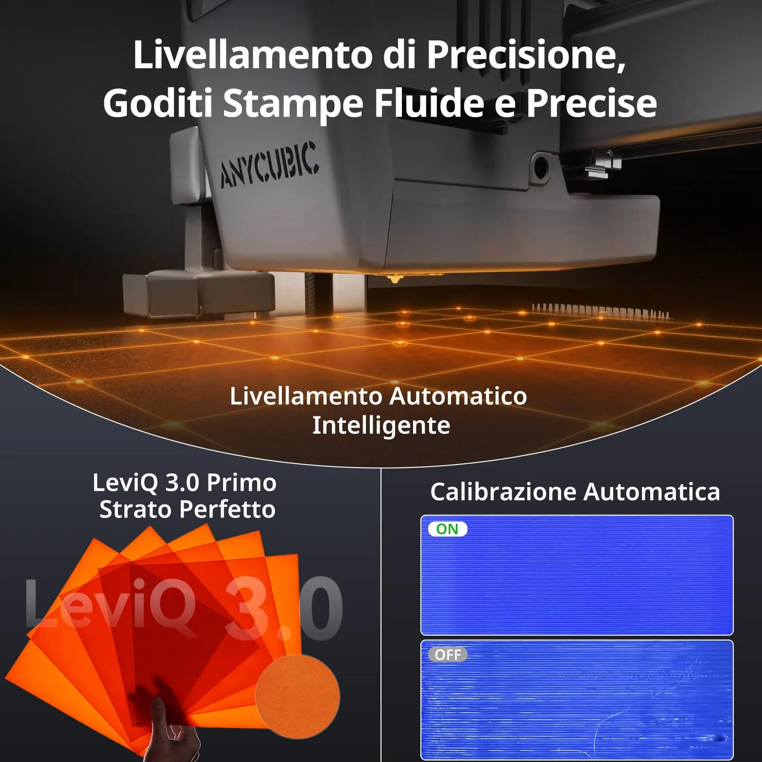 Anycubic Kobra X Multicolor Stampante 3D con Tecnologia ACE GEN 2, Velocità Massima di 600 mm/s, Stampa Nativa a 4 Colori ed Espansione Fino a 19 Colori con 4 ACE 2 Pro, 260x260x260 mm