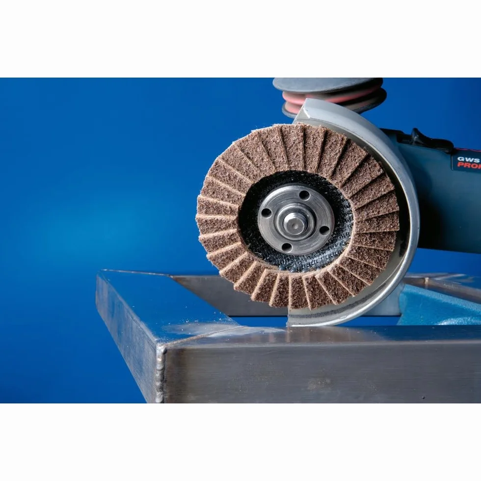 PFERD POLIVLIES Set di dischi in PVL 115, diametro 115 mm, larghezza 18 mm, foro 22,23 mm, corindone A 100,180,280| 44698007 per levigatura fine