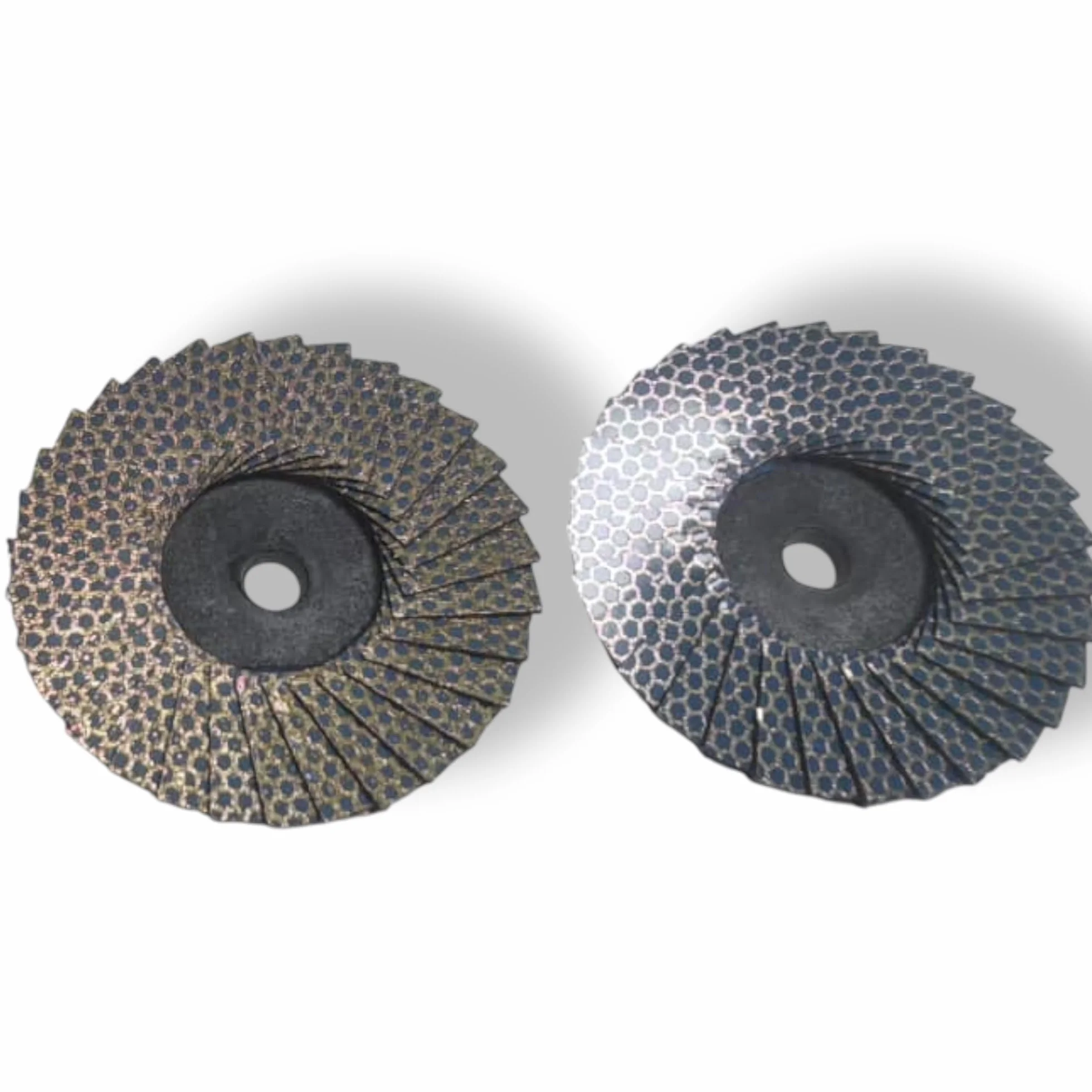 Kit 2 Mini Dischi Diamantati a Lamelle 50 mm M14 – grana 60 + 120 – levigatura e finitura piastrelle, ceramica, pietra – per smerigliatrice – Outillage Carreleur 2.0