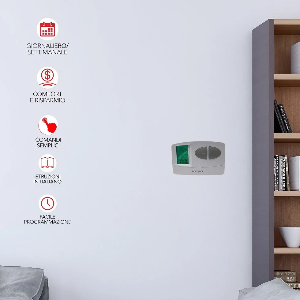 Cronotermostato Digitale EASY Estate/Inverno con programmazione giornaliera/settimanale