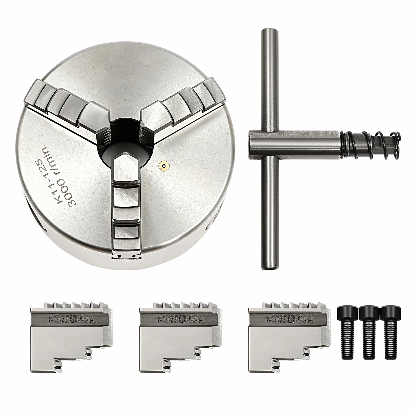 Mandrino per tornio da 125 mm, mangime autocentrante con chiave Chuck, 3 tornio per macchine utensili e macchine utensili CNC