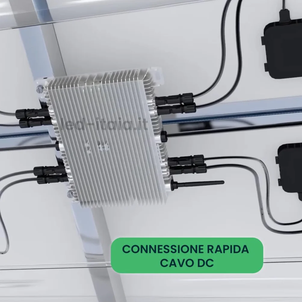 Kit Fotovoltaico per Balcone 820W, Inverter Micro 800W, Grigio Argento, WLAN