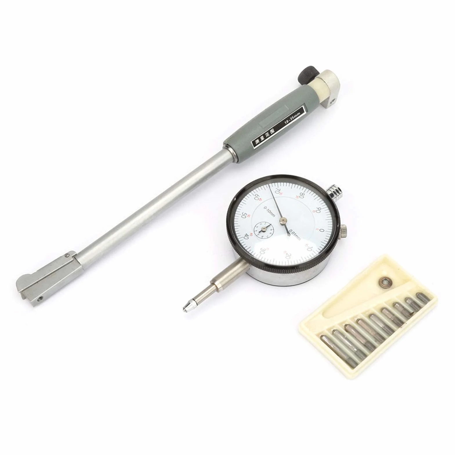 Calibro Alesaggio del Quadrante, Indicatore del Quadrante Alesaggio Gauge 18-35 mm 0,01 mm Indicatore del Diametro Kit del Cilindro del Cilindro di Misurazione, Asta di Prolunga