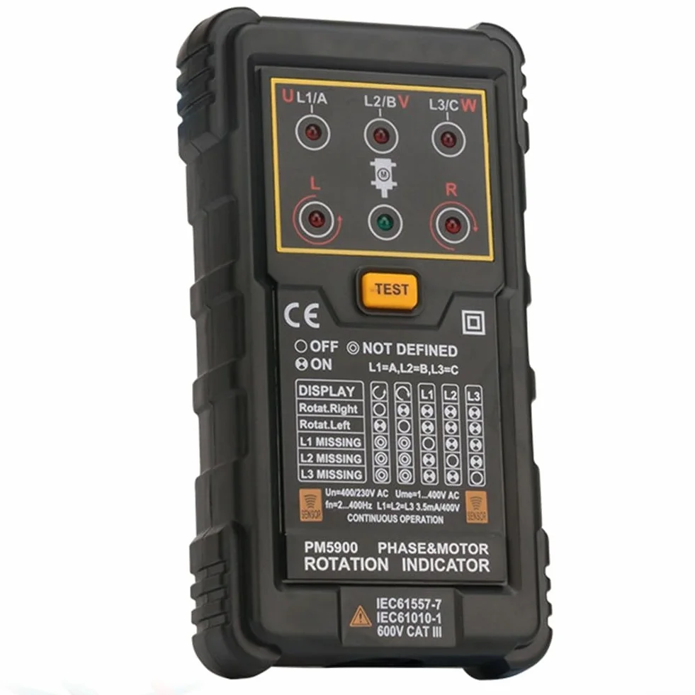 Indicatore di rotazione delle sequenze di fase del motore PM5900 Test di sequenze non di fase