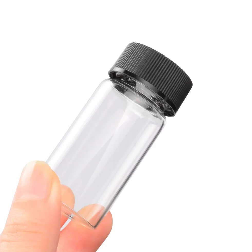 stonylab 20 Confezioni Viali Campione in Vetro con Tappo a Vite, Flacone per Campionamento Liquido da Laboratorio Flacone Reagente con Chiusura a Tappo, 20 ml