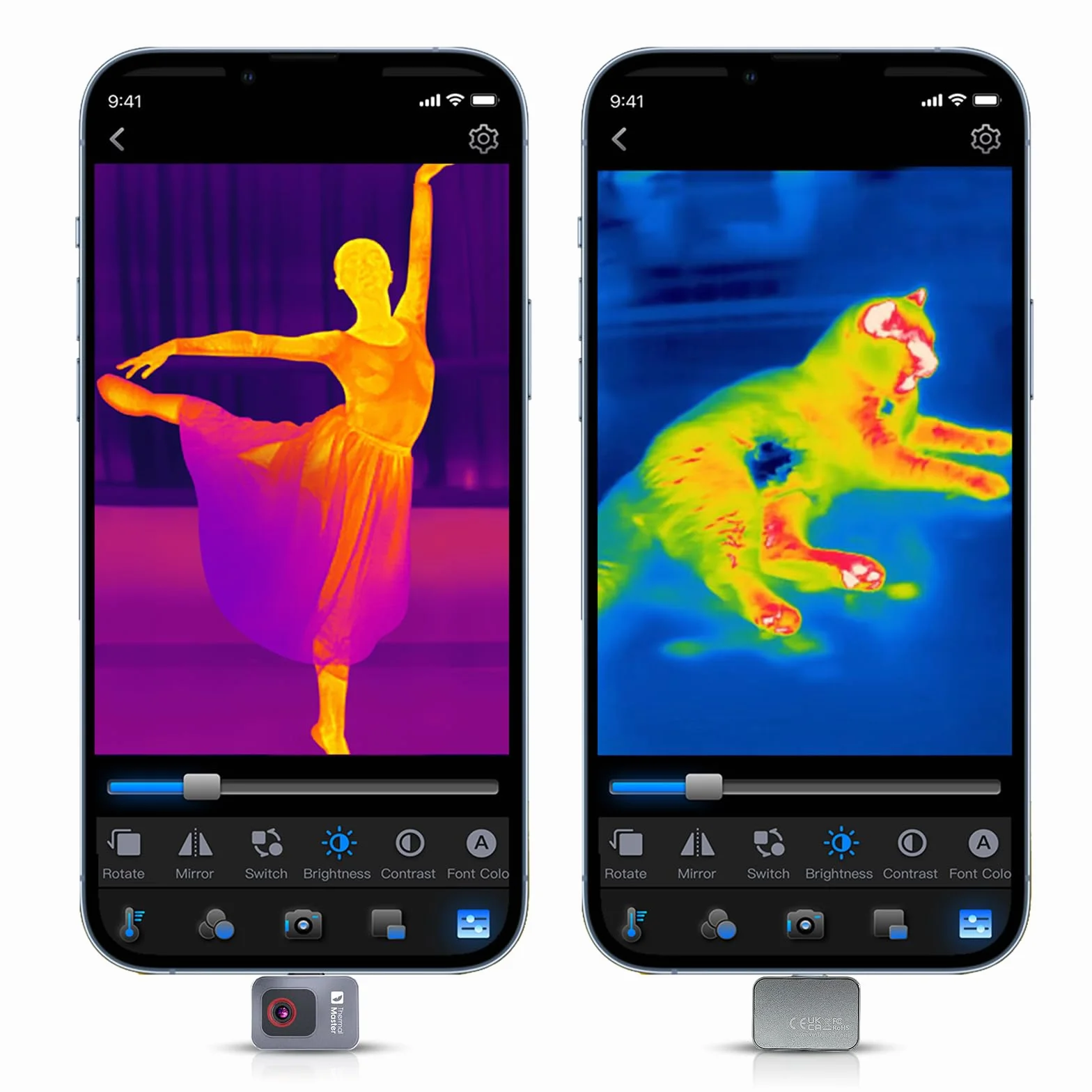 Termocamera Thermal Master P2 Telecamera Termica Smartphone Android Risoluzione Super IR 512x384, da -20 a 600℃ ±1,5℃ Precisione Termocamera a infrarossi con custodia protettiva Zoom 15x