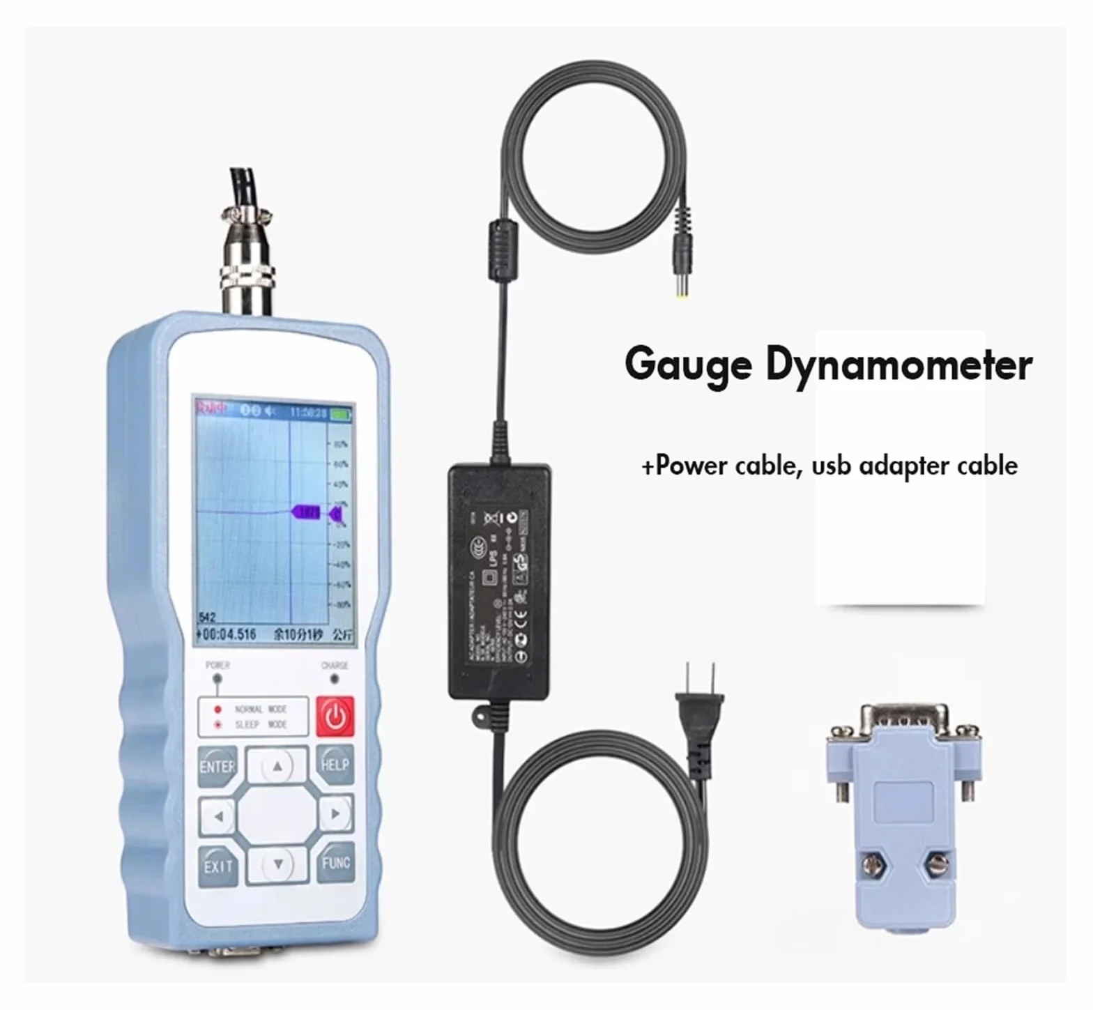 Dinamometro, Dinamometro digitale con misuratore di push-pull e sensore cella carico esterno, modalità co/traccia(Force Gauge-HB9)