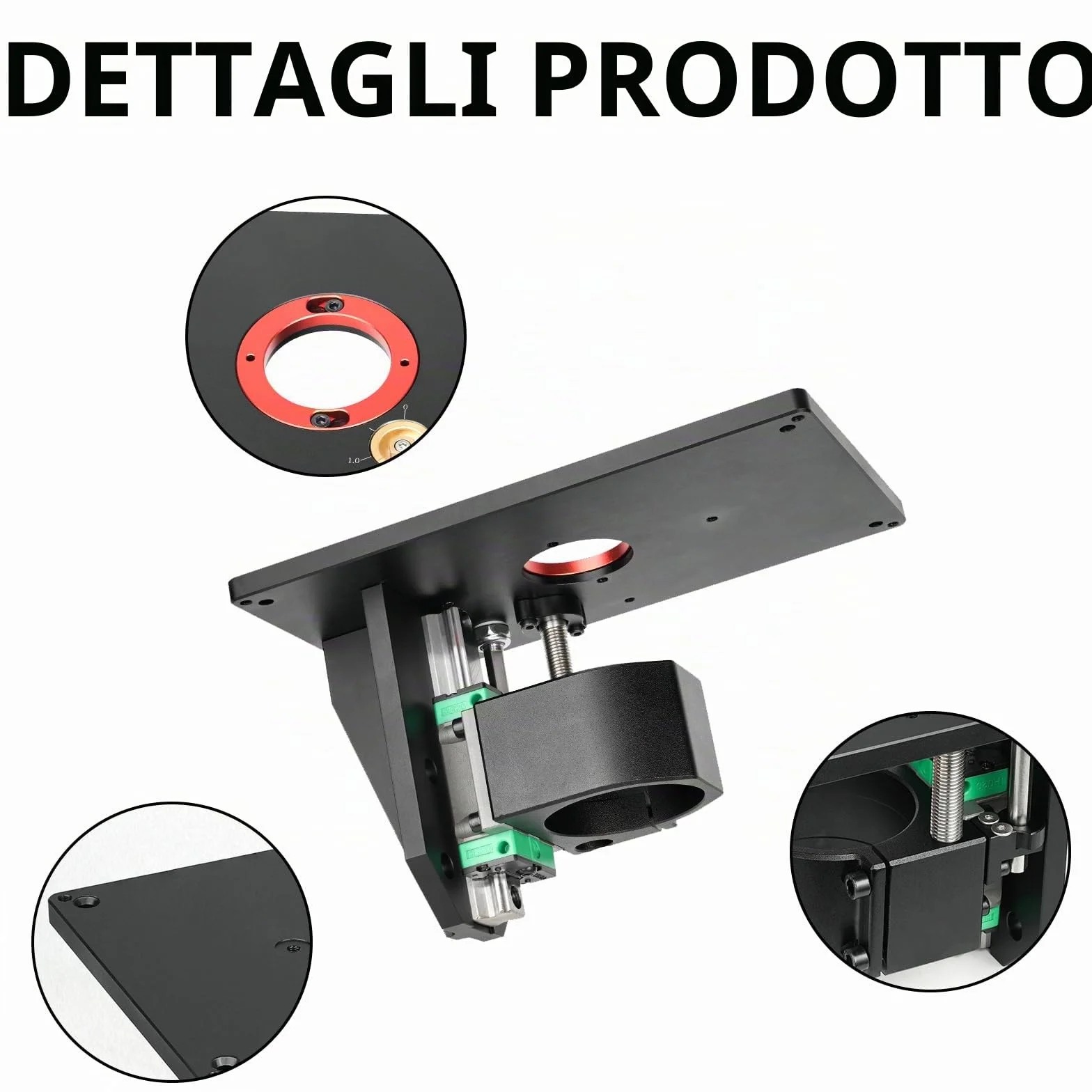 Piastre Inserto Banco Fresa Set, Piastra Di Inserimento Del Tavolo Del Router, Router Ascensore, Tavolo di Sollevamento, Router Lift Trimming Machine Invertito Tavolo