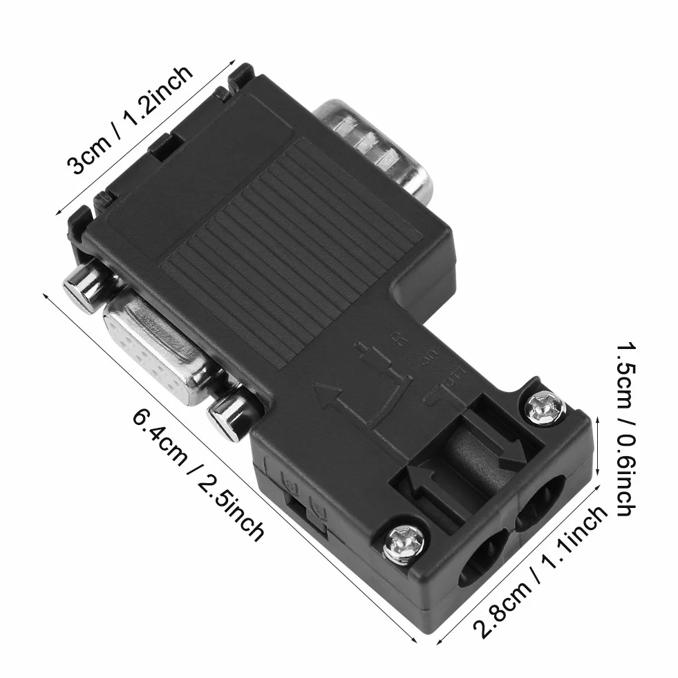 90 ° Interfaccia Cavo di Programmazione Profibus Connettore Compatibile PLC 6ES7 972-0BB12-0XA0 con Interfaccia Cavo DP