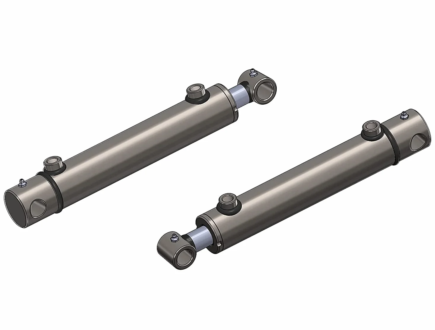 Cilindro idraulico a doppia azione con foro trasversale (60/30, 600 mm)