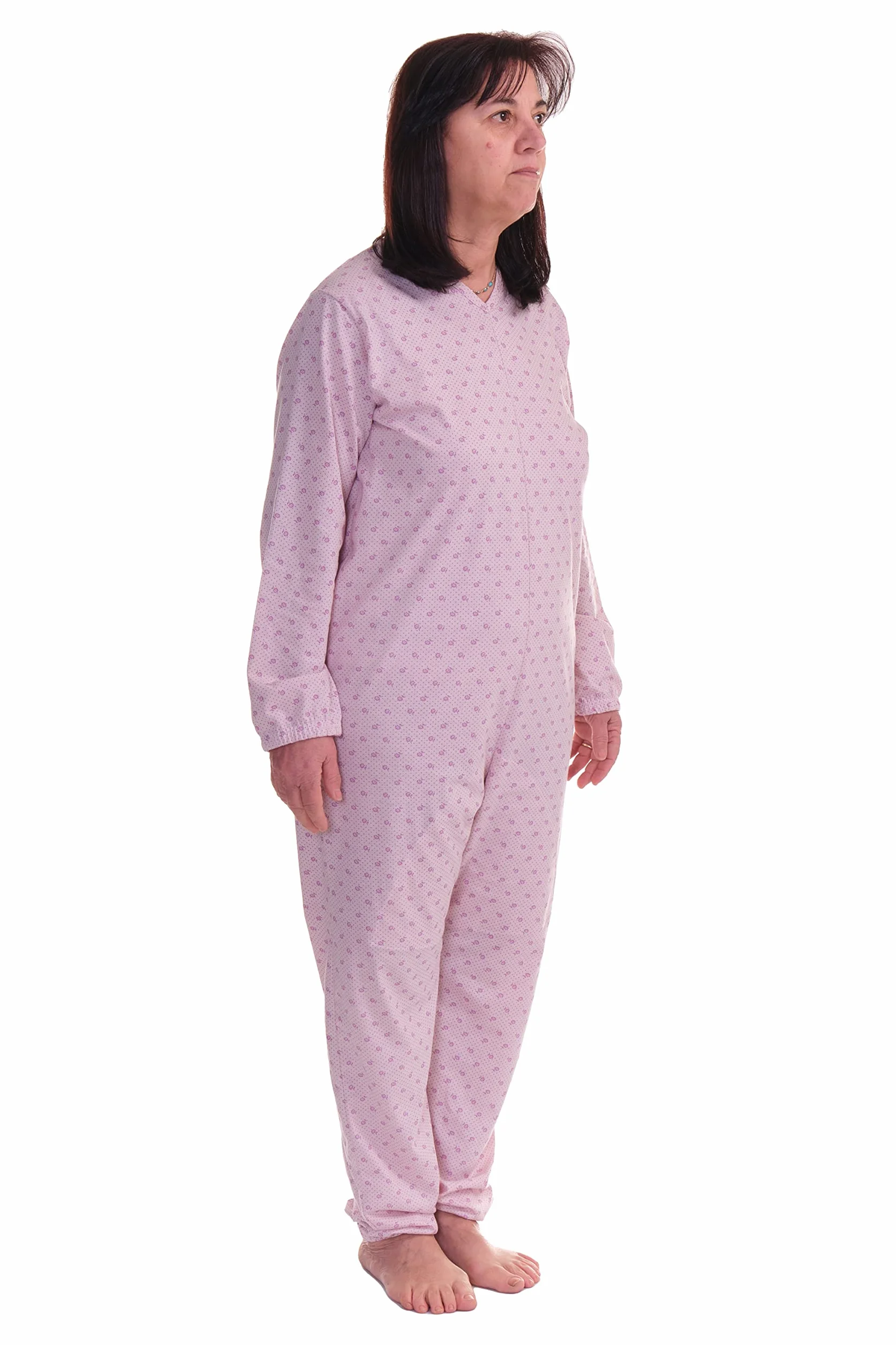 FERRUCCI COMFORT Pigiama Tutone Sanitario serenità Manica Lunga 1 Cerniera/Zip Dietro Schiena Estivo