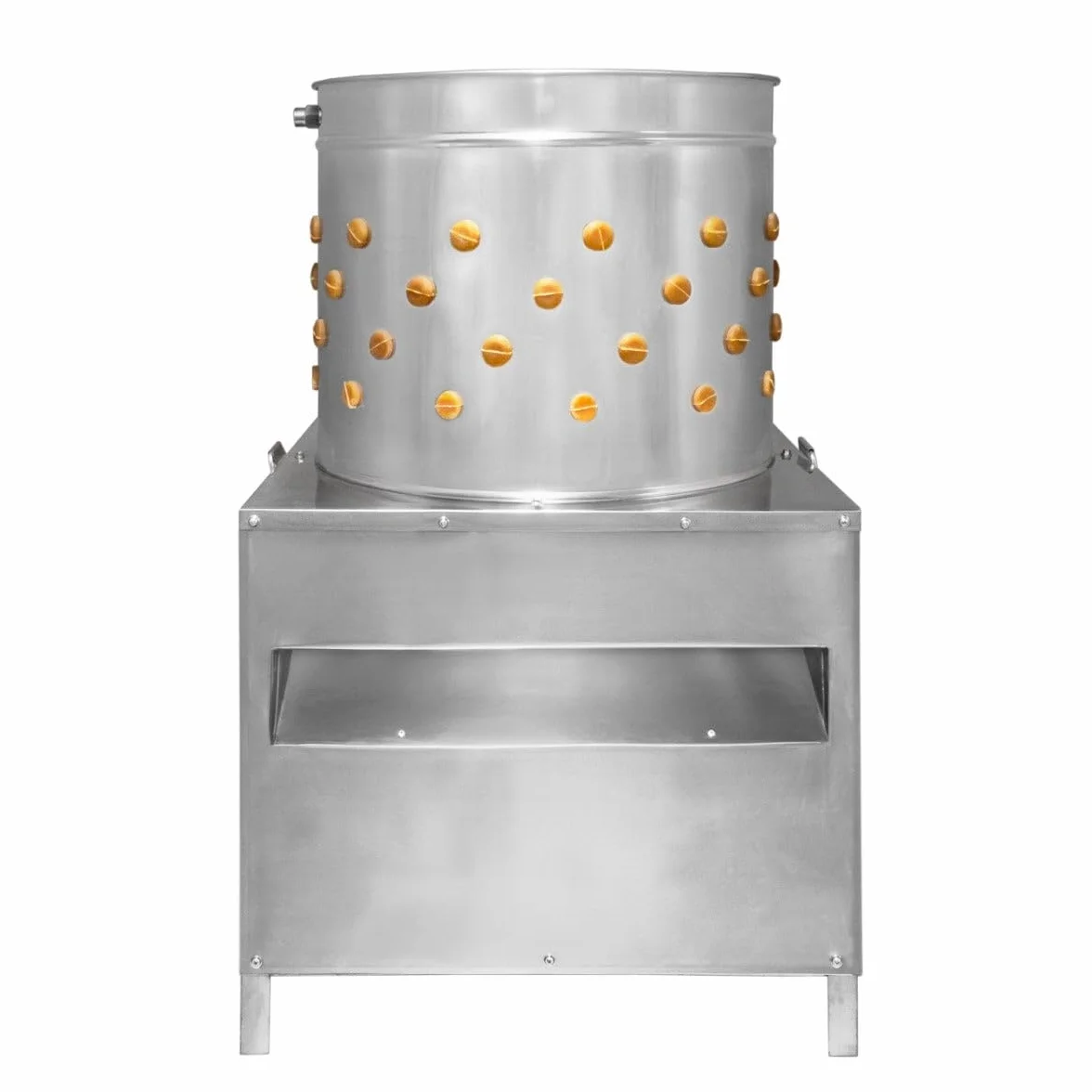 KuKoo Macchina Spiumatrice per pollame in acciaio inox Ampia Apertura - 50cm 99 gommini 220V 2HP 6 uccelli capacità