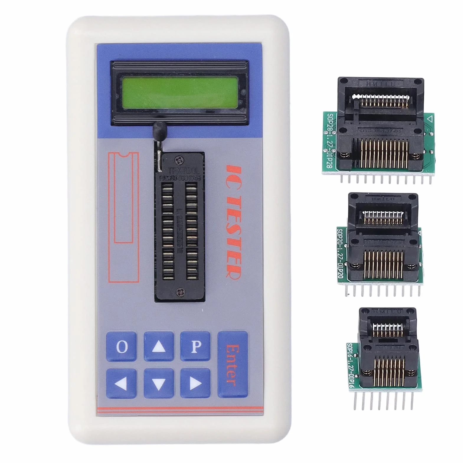 TSH‑06F Tester Per Circuiti Integrati, Misuratore di Transistor IC con Modalità AUTO da 5 V 3,3 V Misuratore di Transistor Intuitivo Per Ingegneri di Microelettronica(Con terminali)