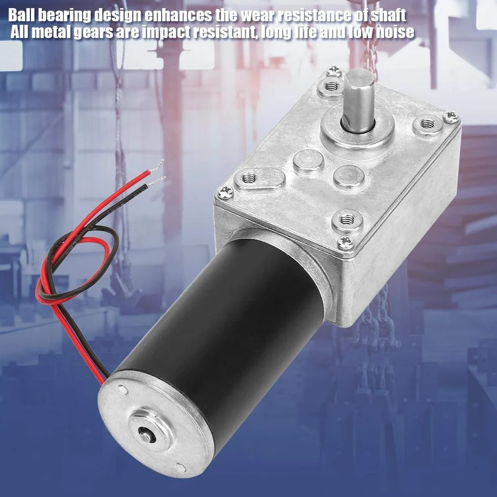 Motoriduttore a vite senza fine 12V 10RPM 8mm