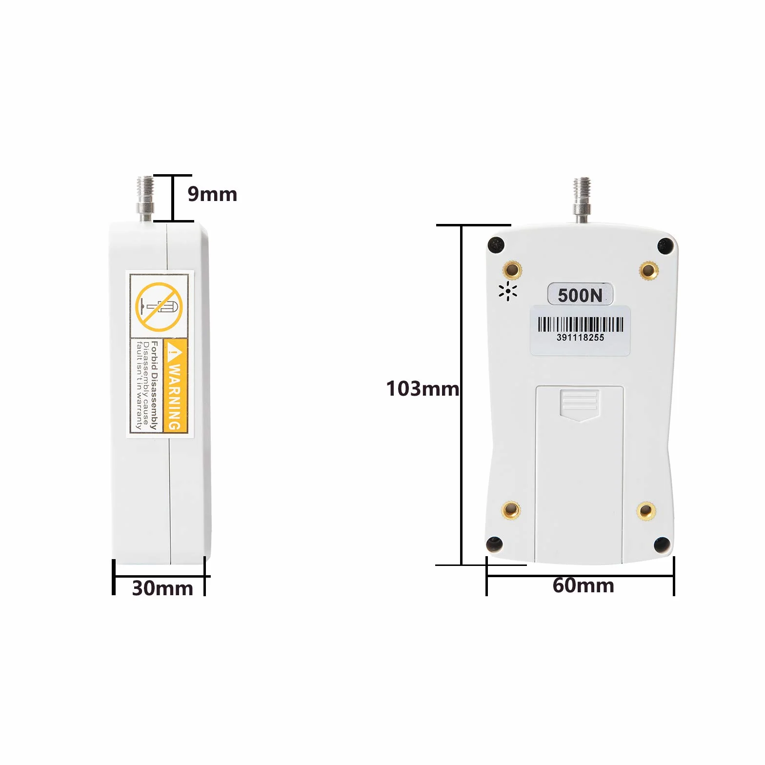 Beslands Misuratore di Forza Digitale,Force Gauge Push Pull, AMF-500 dinamometro digitale portatile multimetro (N-kg-lb-Oz)