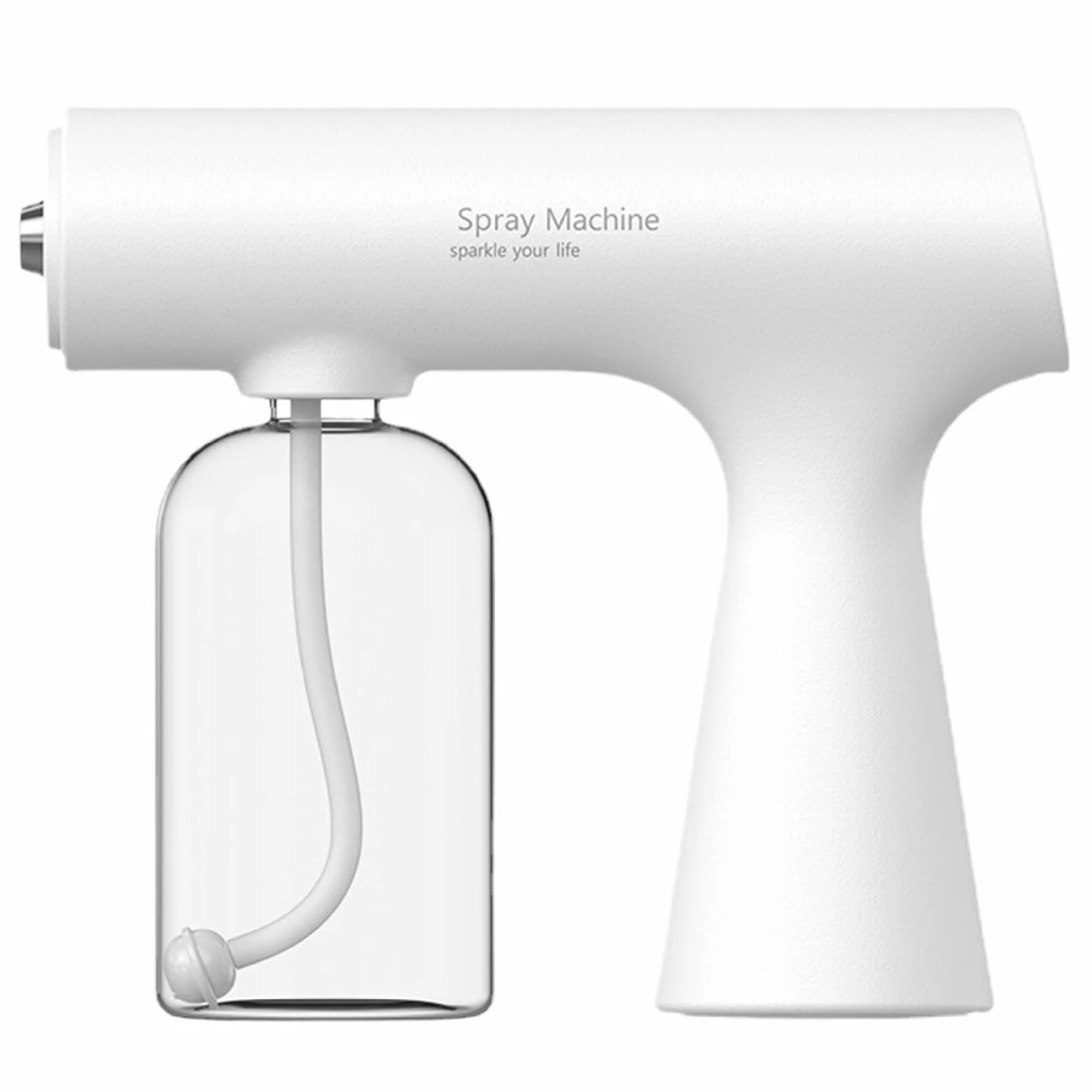 Spruzzatore per atomizzatore con luce blu, nechger da 350 ml di disinfezione da 350 ml, macchina da fogger regolabile a 2 modalità, spruzzatore elettrostatico ricaricabile per cucina, bagno, nego