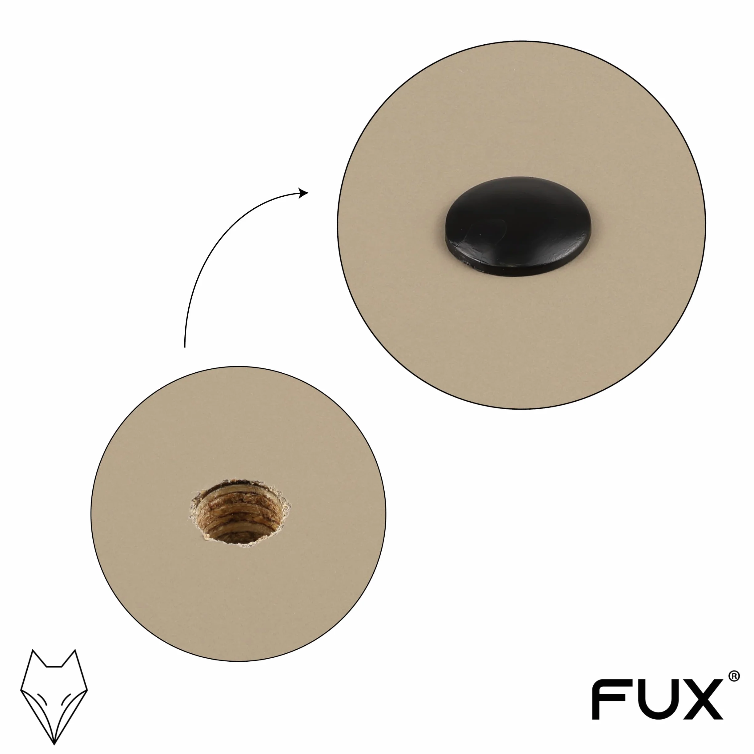 Set di 50 tappi copriforo mobili in plastica, diametro asta 4,4-20,5 mm, 7,0 mm nero