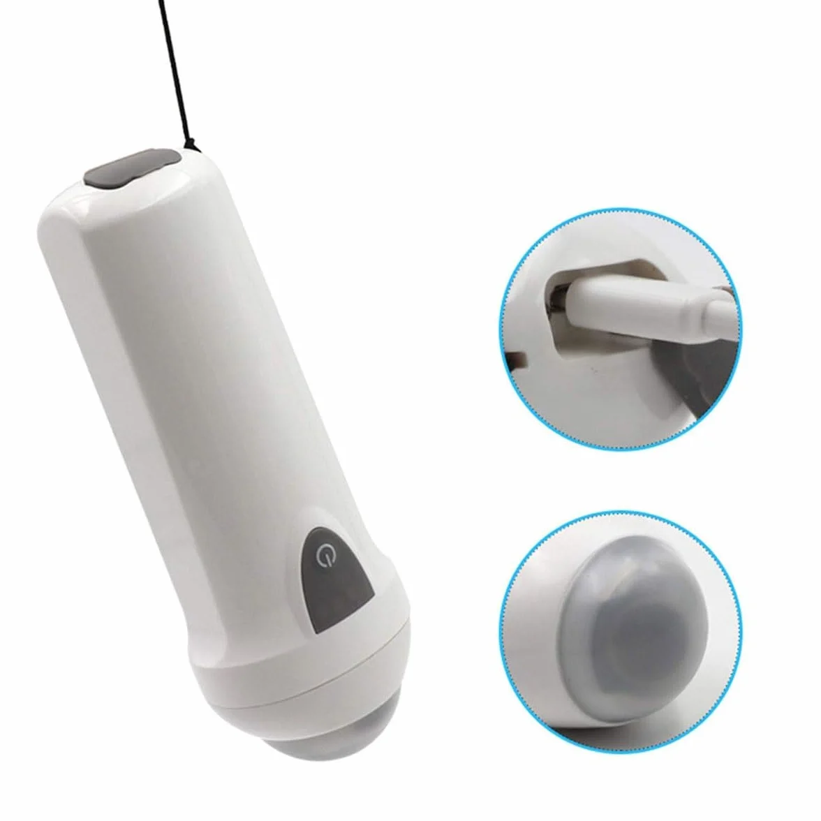 Ecografo Veterinario, ecografo Portatile Wireless, con sonda Meccanica da 3,5 MHz, Dispositivo Portatile for Test di Gravidanza, for suini, Pecore e capre(White)