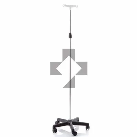 Asta Porta Flebo in Alluminio 2 Ganci con ruote MADE IN ITALY Art. MI432