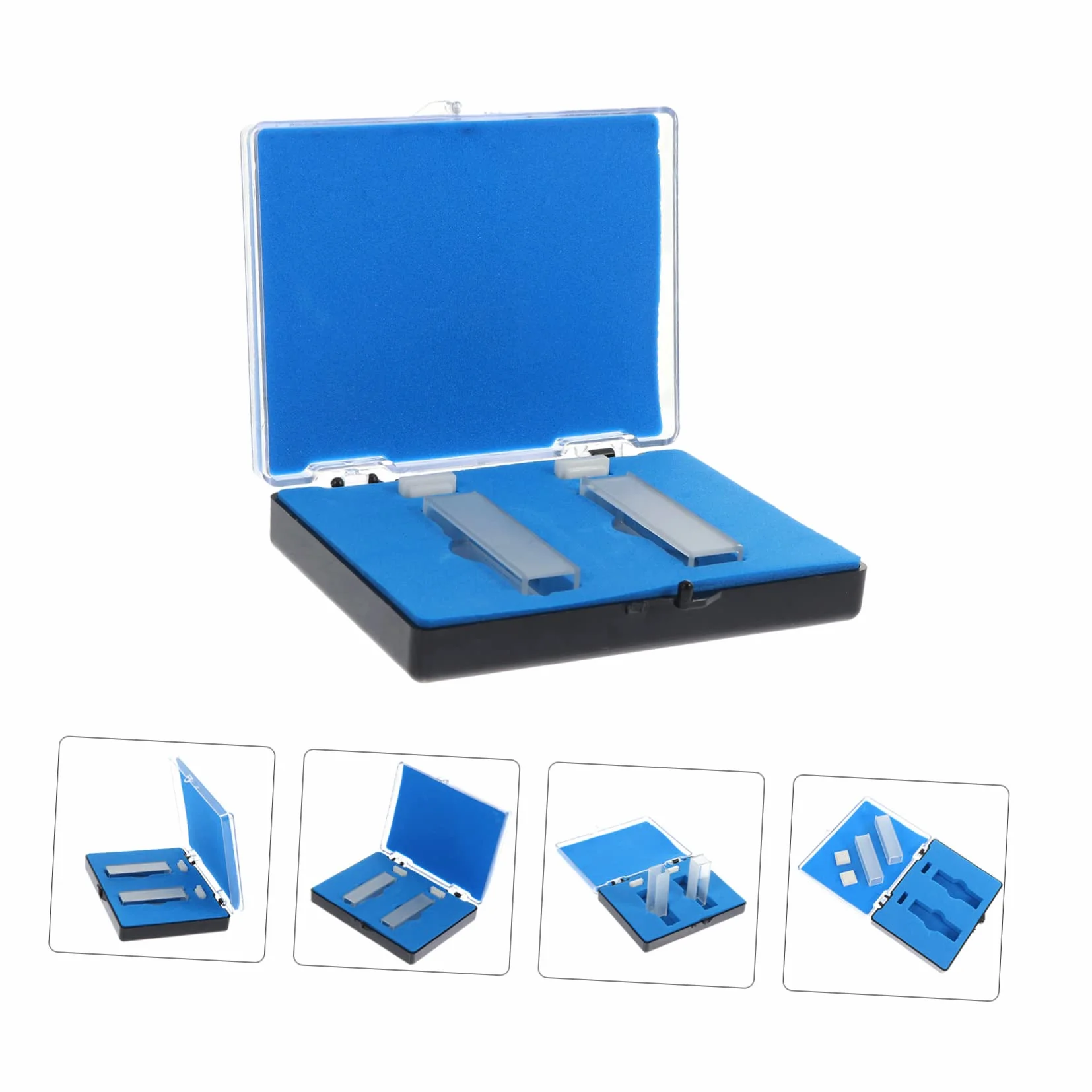 Cuvetta 2 Pezzi al Quarzo per Spettrofotometro Percorso Ottico 10mm Capacità 3,5ml