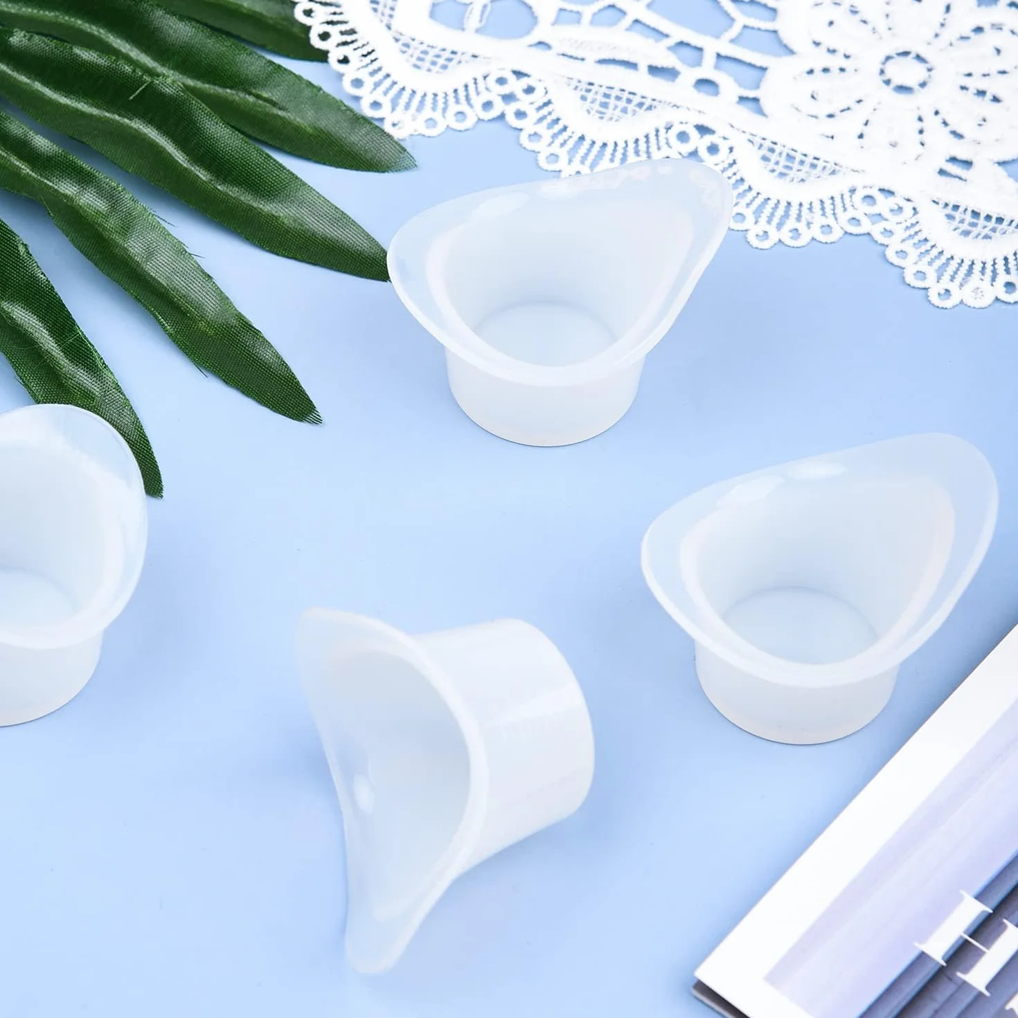 Occhio di Pulizia Tazze,4 PCS Silicone Eye Lavare Tazza Tazze per Lavaggio Degli Occhi Lavaggio Occhi Riutilizzabile Tazza per Una Pulizia Efficace Degli Occhi 8 ML