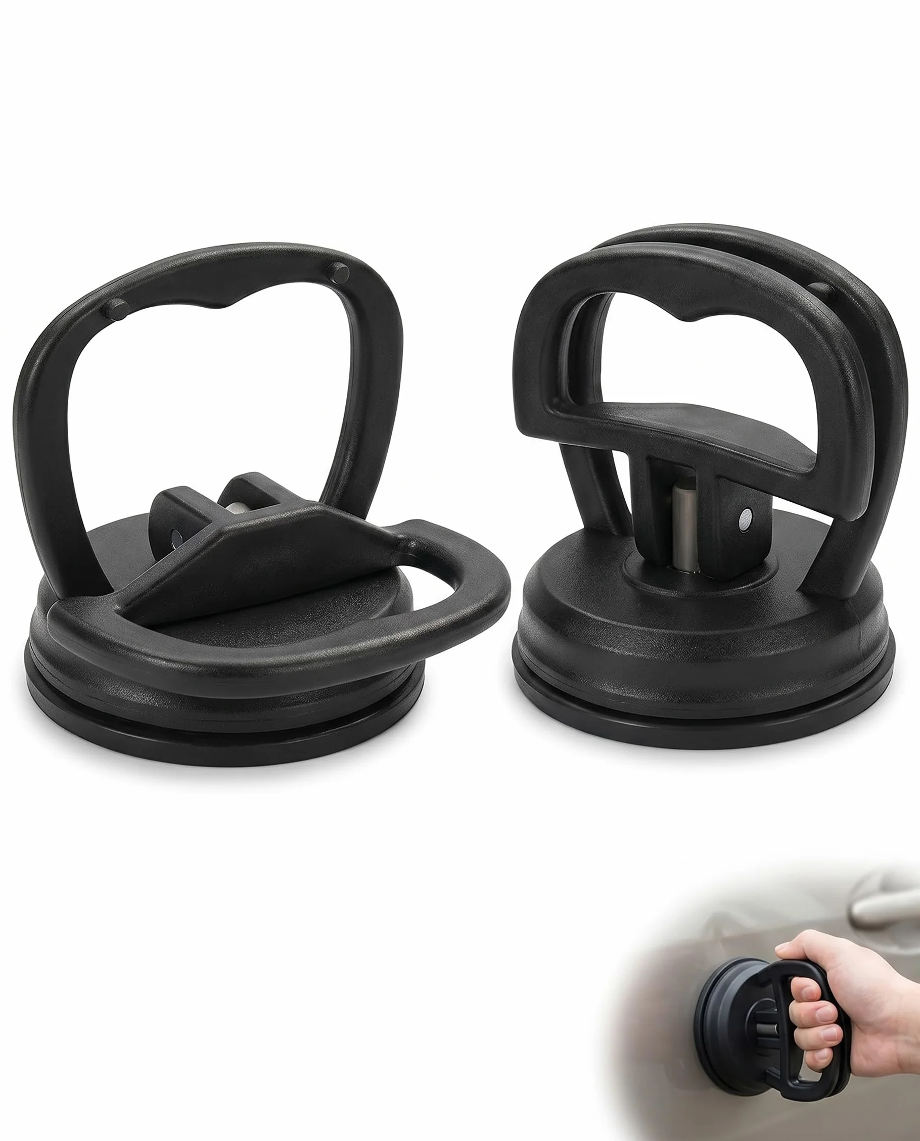 Ventosa Per Carrozzeria Auto, 2 Pezzi Kit Riparazione Ammaccature Con Ventosa Forte Nero, Estrattore Per Rimuovere Ammaccature Rapidamente, Misura Standard
